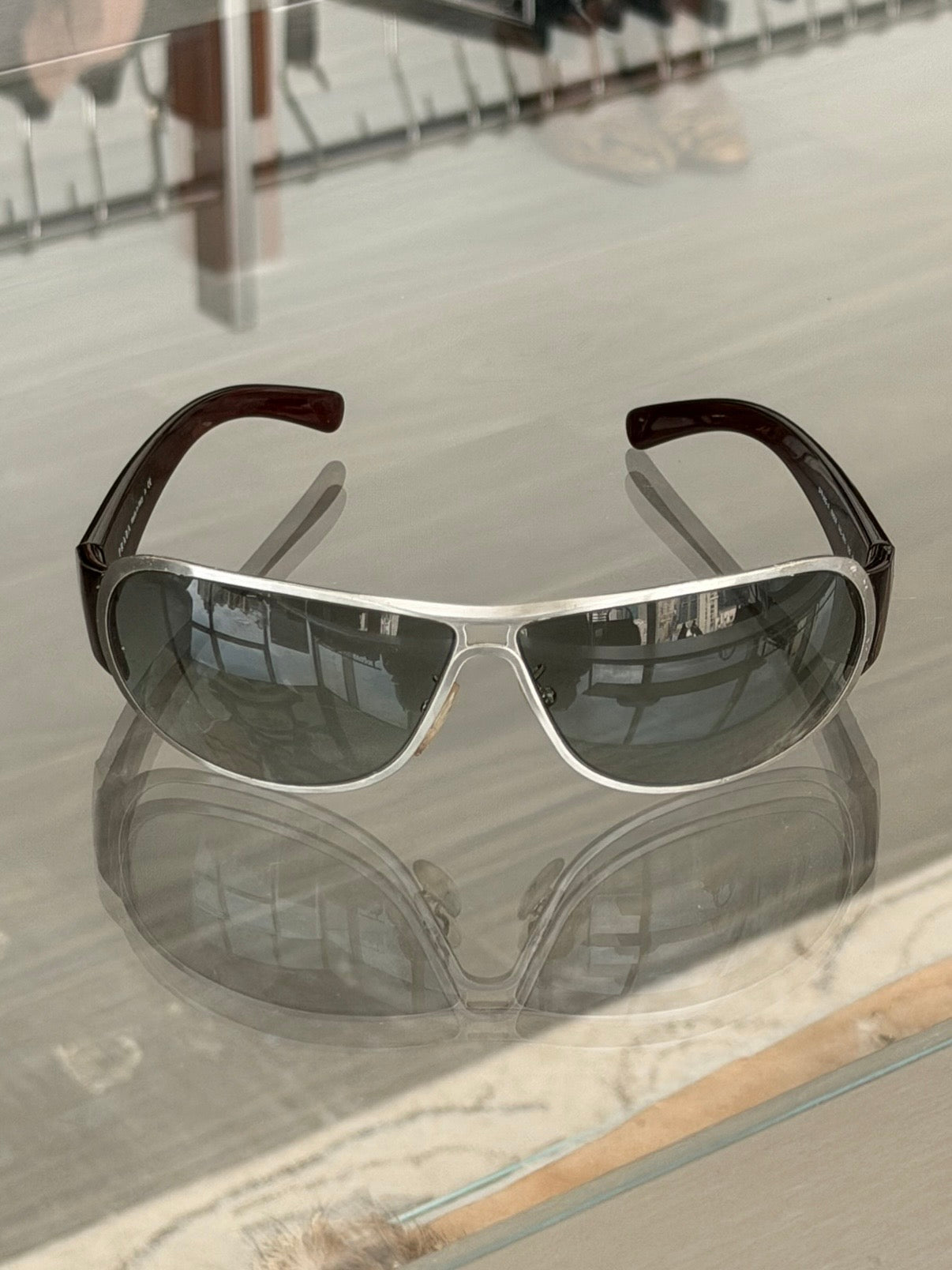 PRADA 00s FLOWER LOGO SUNGLASSES