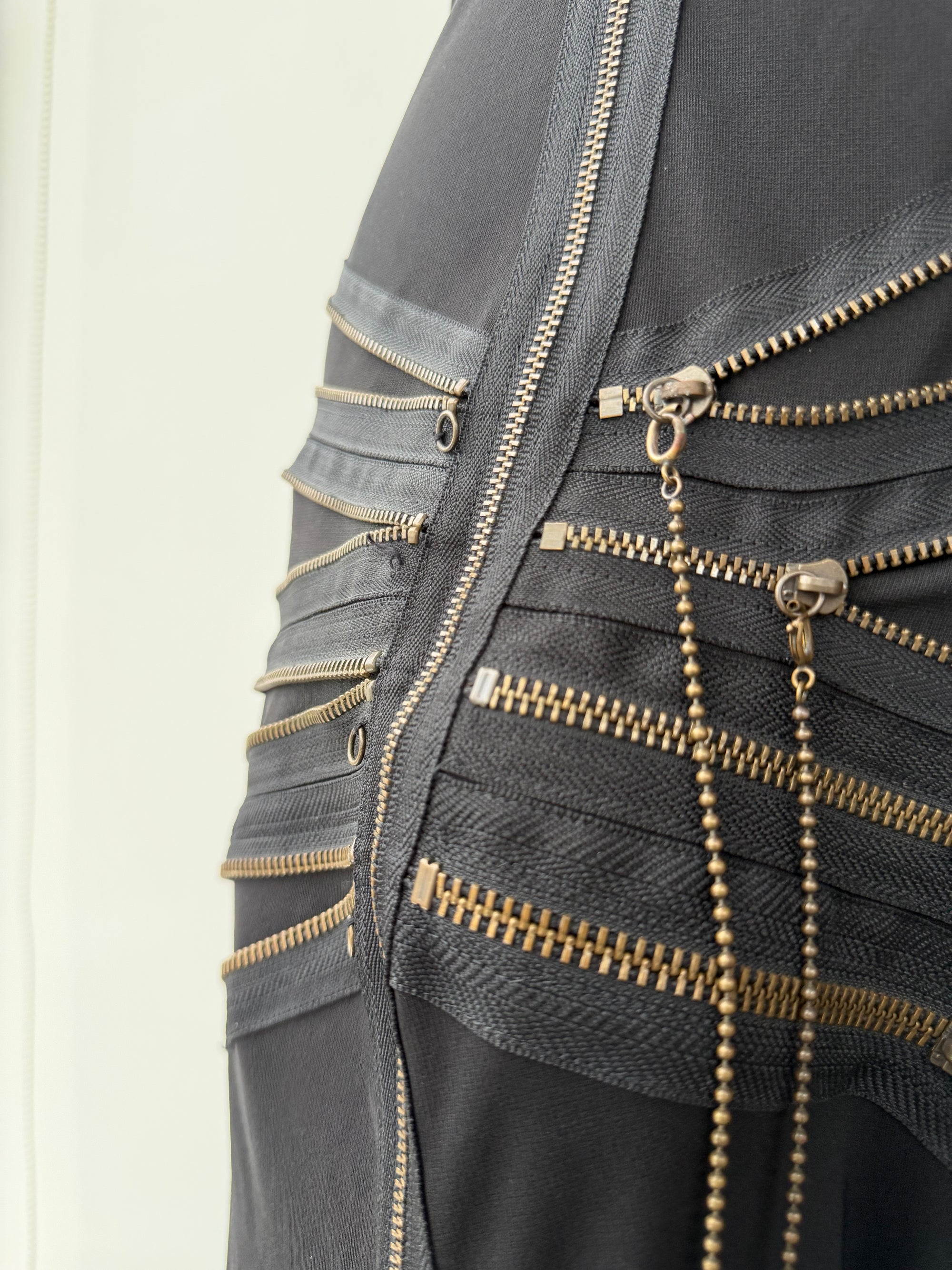 JEAN PAUL GAULTIER S/S 1995 ZIPPER ASYMMETRICAL DRESS