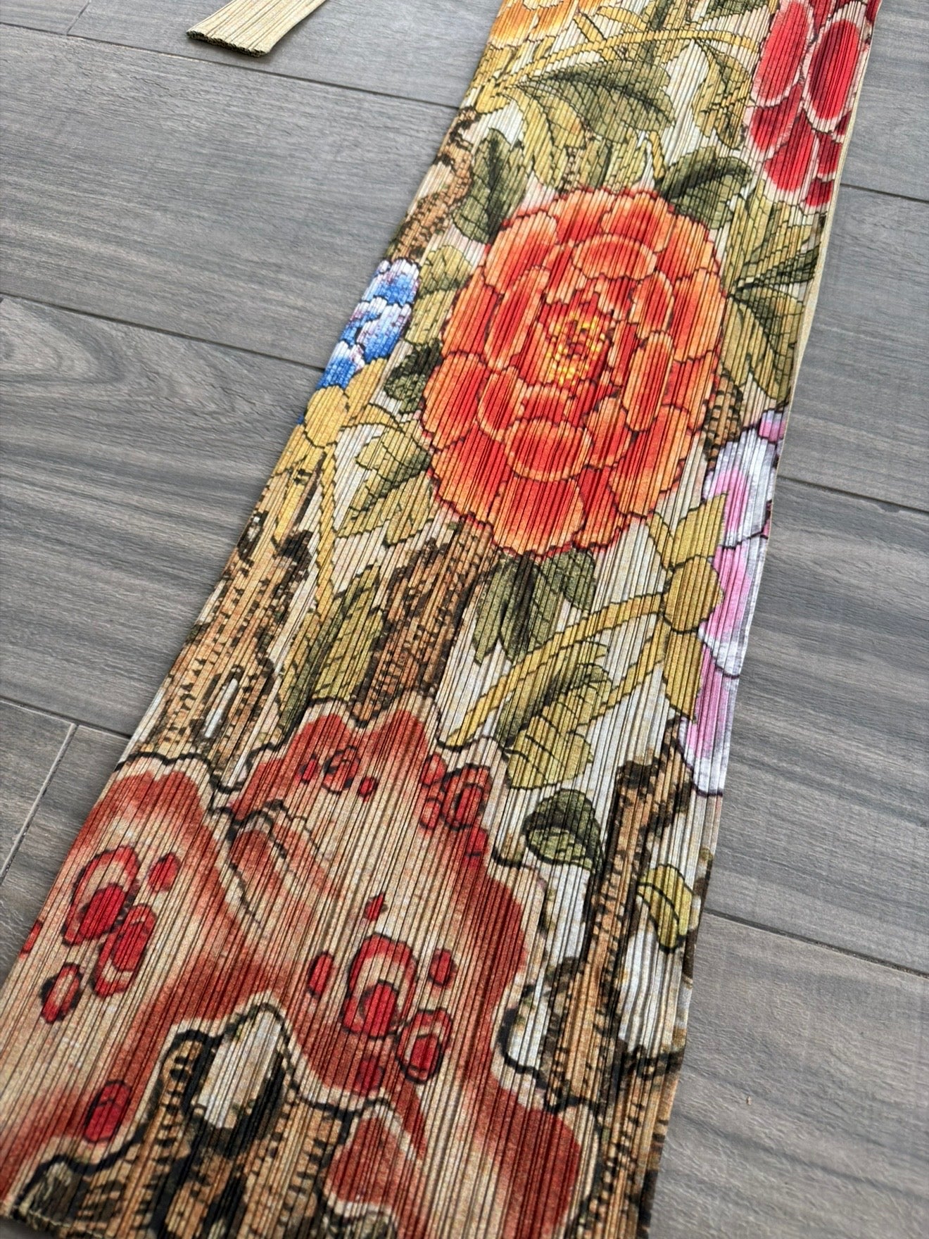 PLEATS PLEASE 1998 PEONY MAXI DRESS