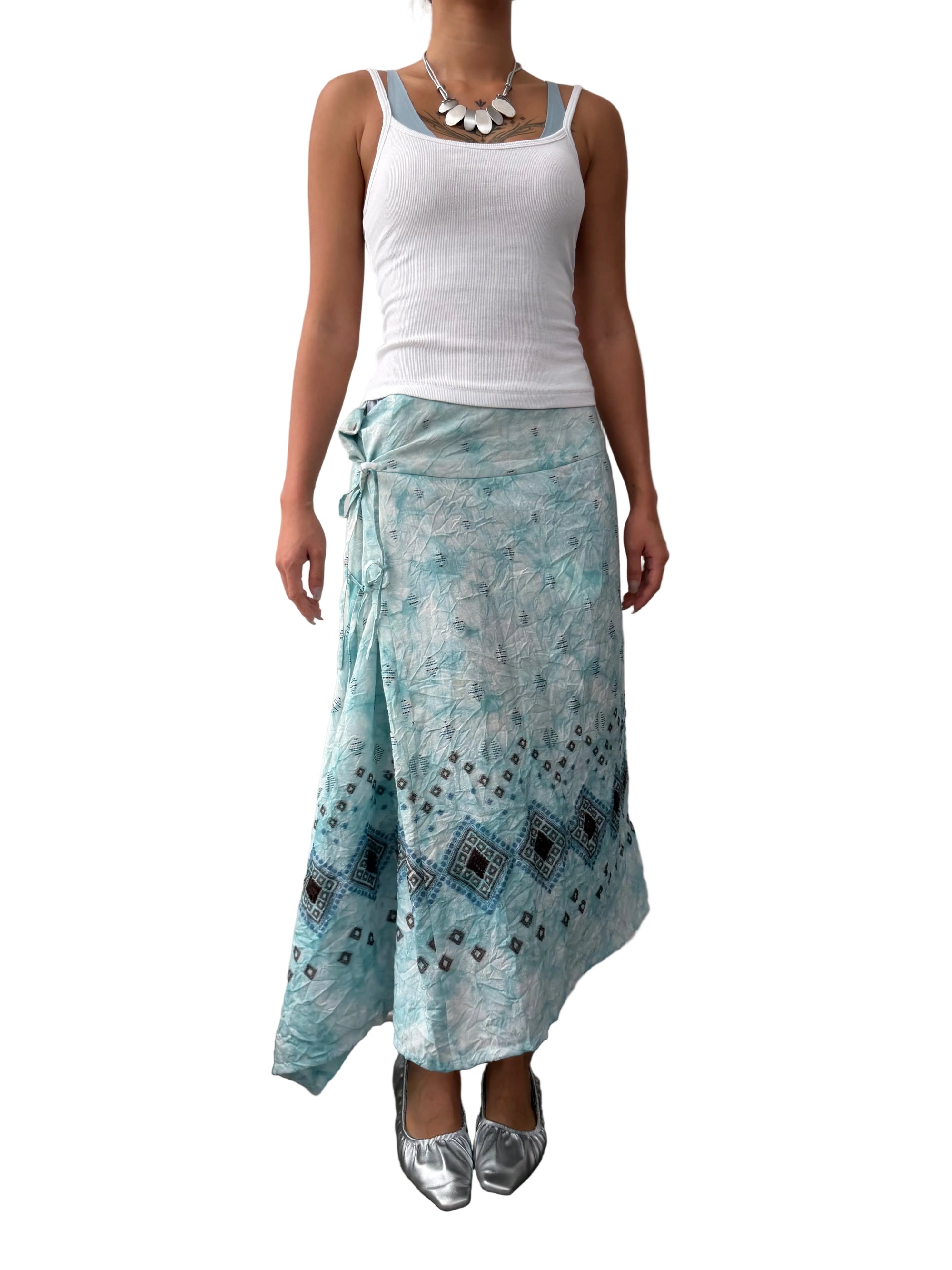 ISSEY MIYAKE HAAT S/S 2006 SHIBORI EMBROIDERY SKIRT