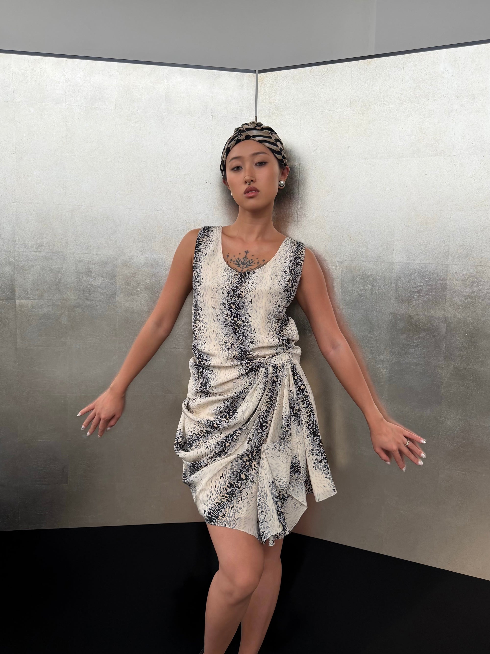BALENCIAGA BY NICOLAS GHESQUIERE F/W 2009 SILK SET+TURBAN