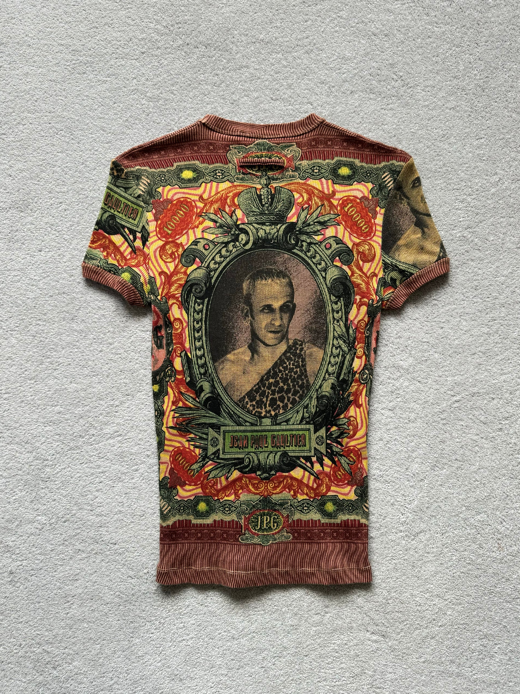 JEAN PAUL GAULTIER SPRING 1994 PORTRAIT KNIT TOP