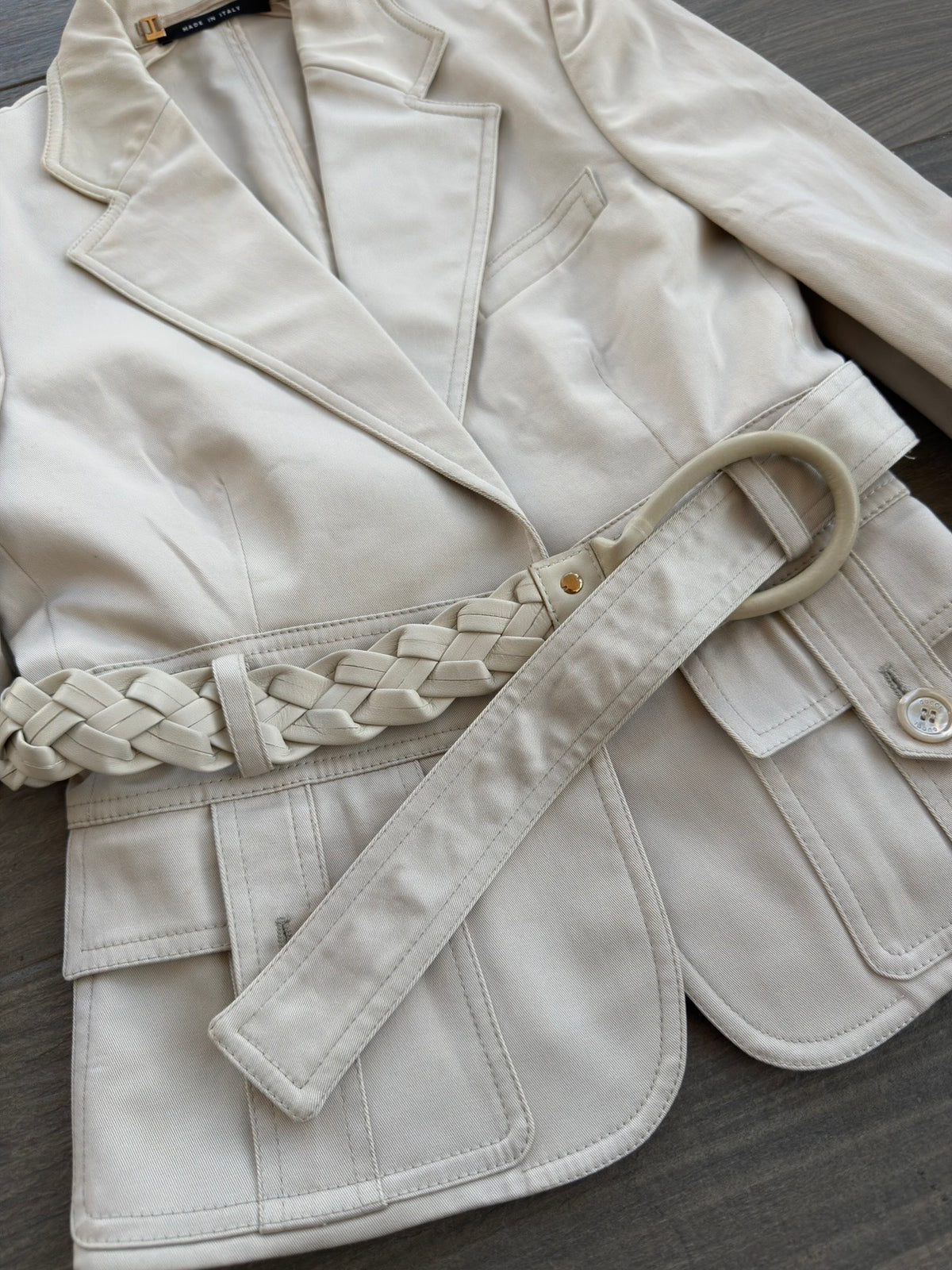 GUCCI BY TOM FORD S/S 2003 SAFARI BELTED BLAZER