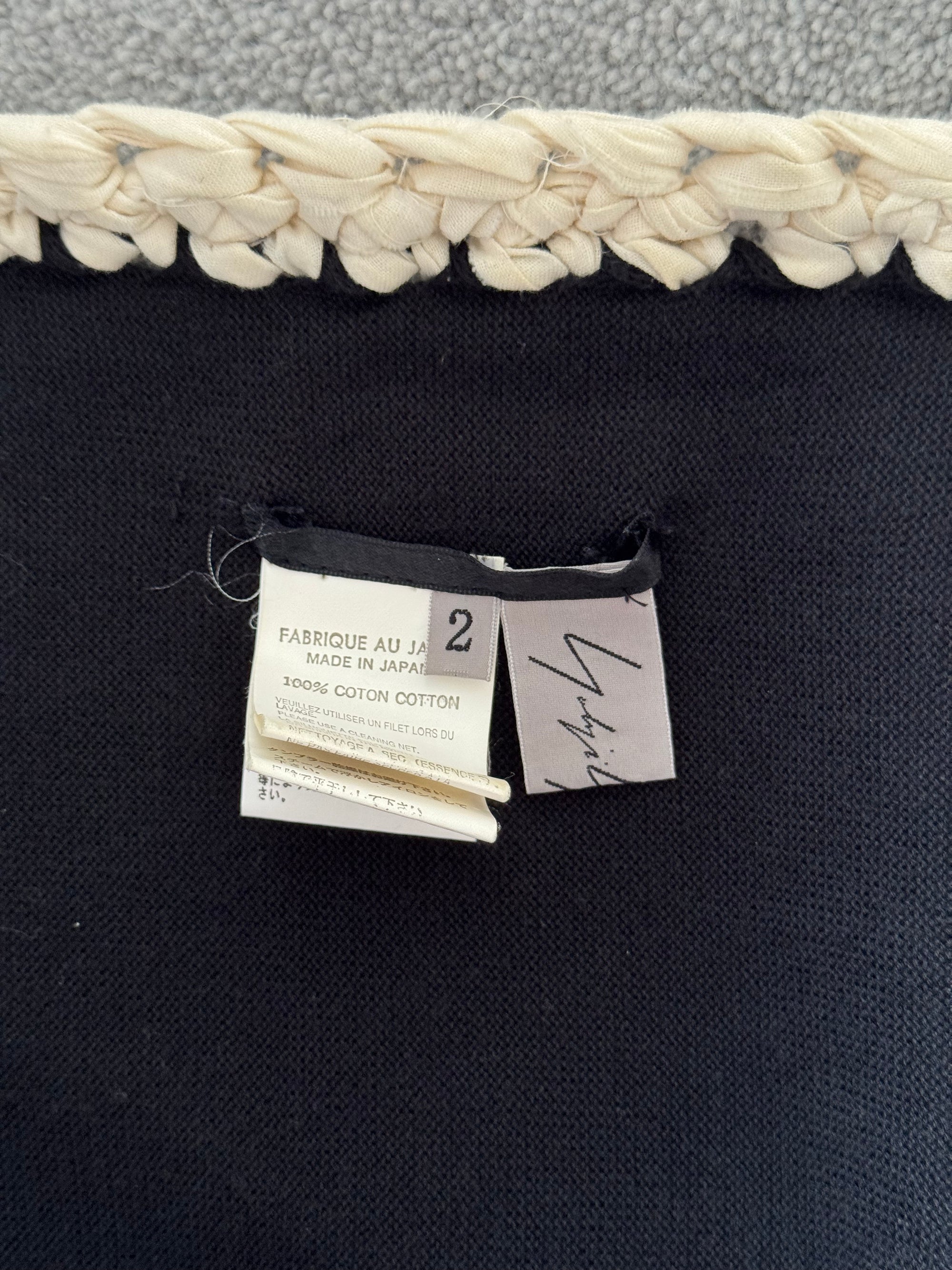 YOHJI YAMAMOTO S/S 2007 DRAPED KNIT CARDIGAN