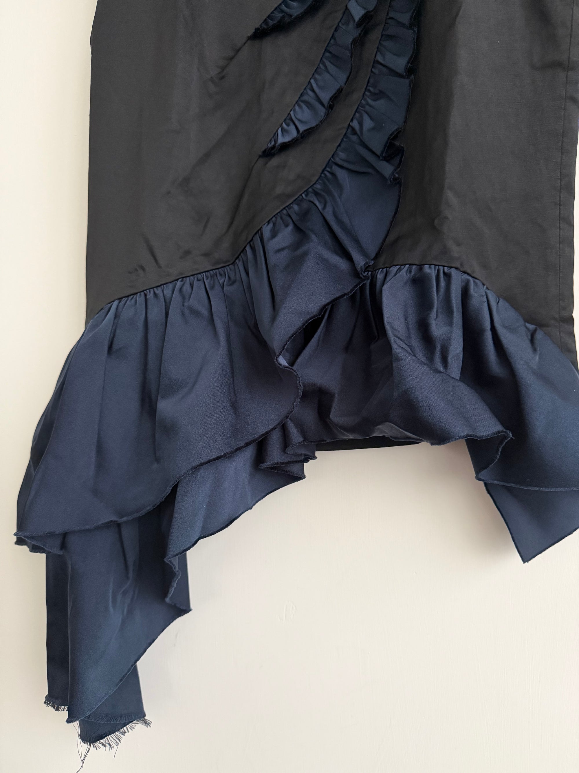 DRIES VAN NOTEN S/S 2001 FRILL ASYMMETRICAL TOP