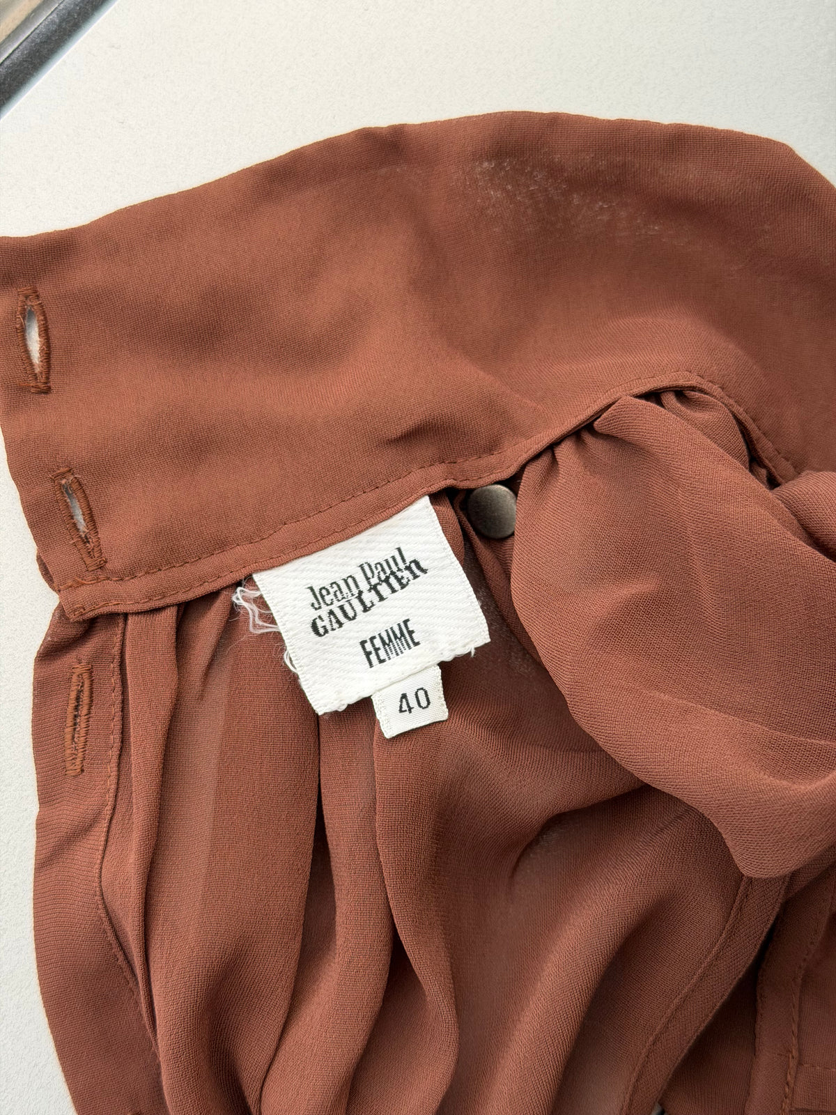JEAN PAUL GAULTIER S/S 2002 RAZOR CHAIN SHEER BLOUSE