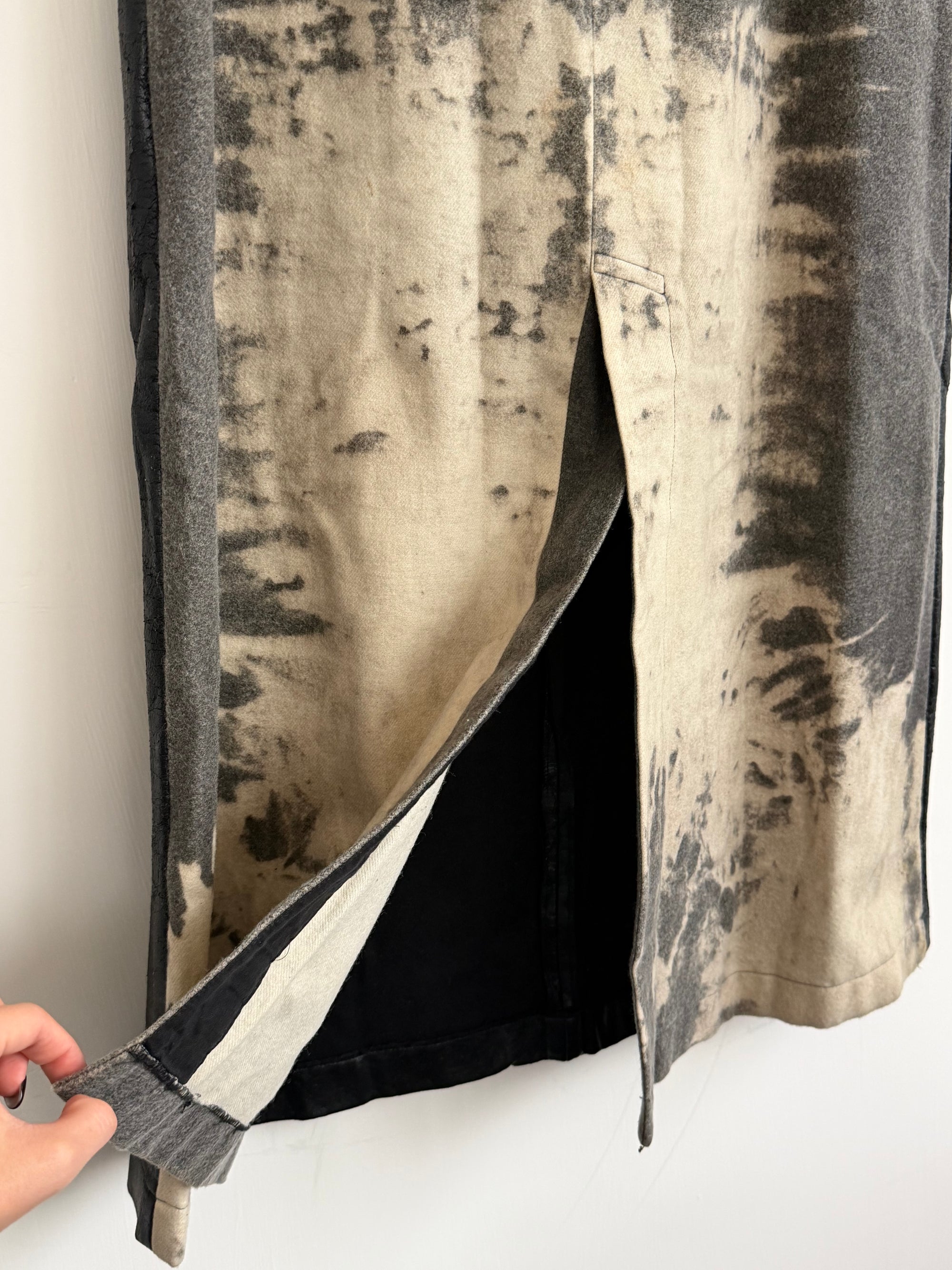 JUNYA WATANABE F/W 1996 BLEACH LEATHER SKIRT