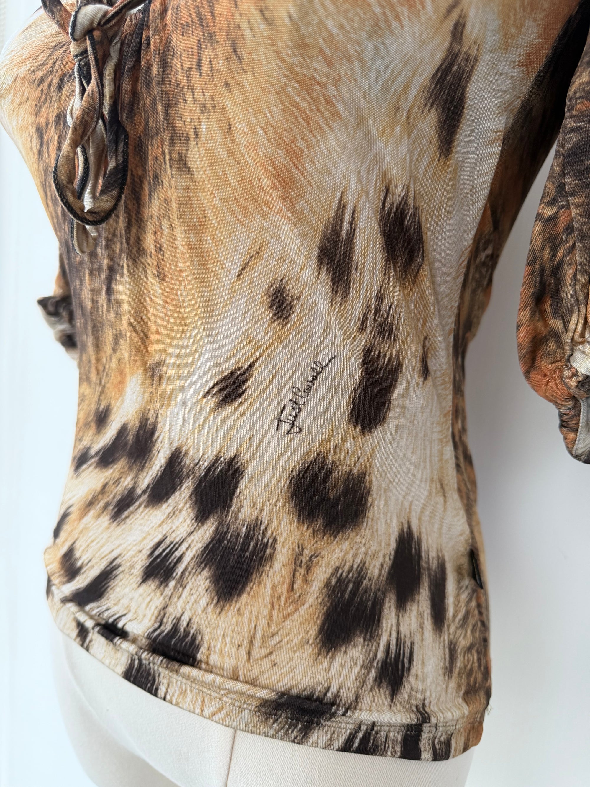 JUST CAVALLI 00s CHEETAH PRINT TOP