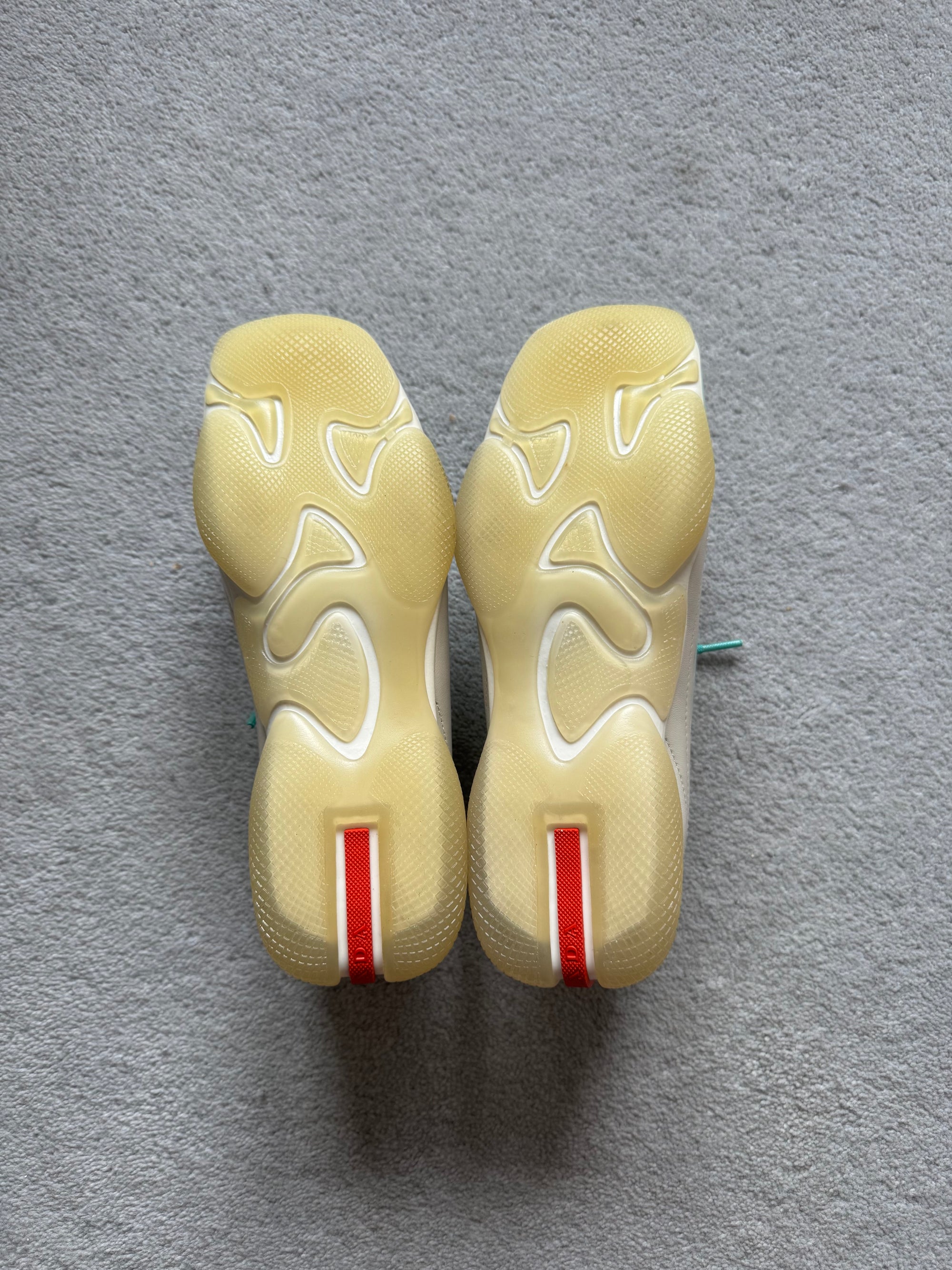 PRADA S/S 2001 TWO-TONED LEATHER TRAINER