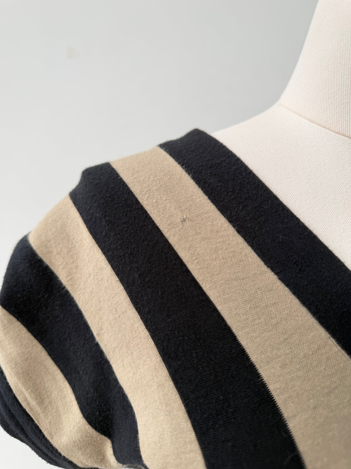 ISSEY MIYAKE 80s POLKA DOT STRIPED BUTTONED TOP