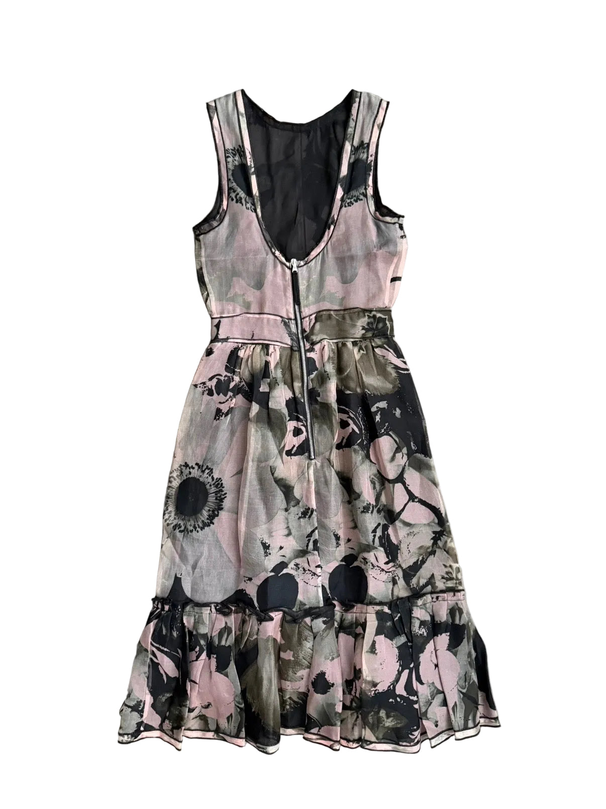 DOLCE AND GABBANA 00s SILK FLORAL DRESS