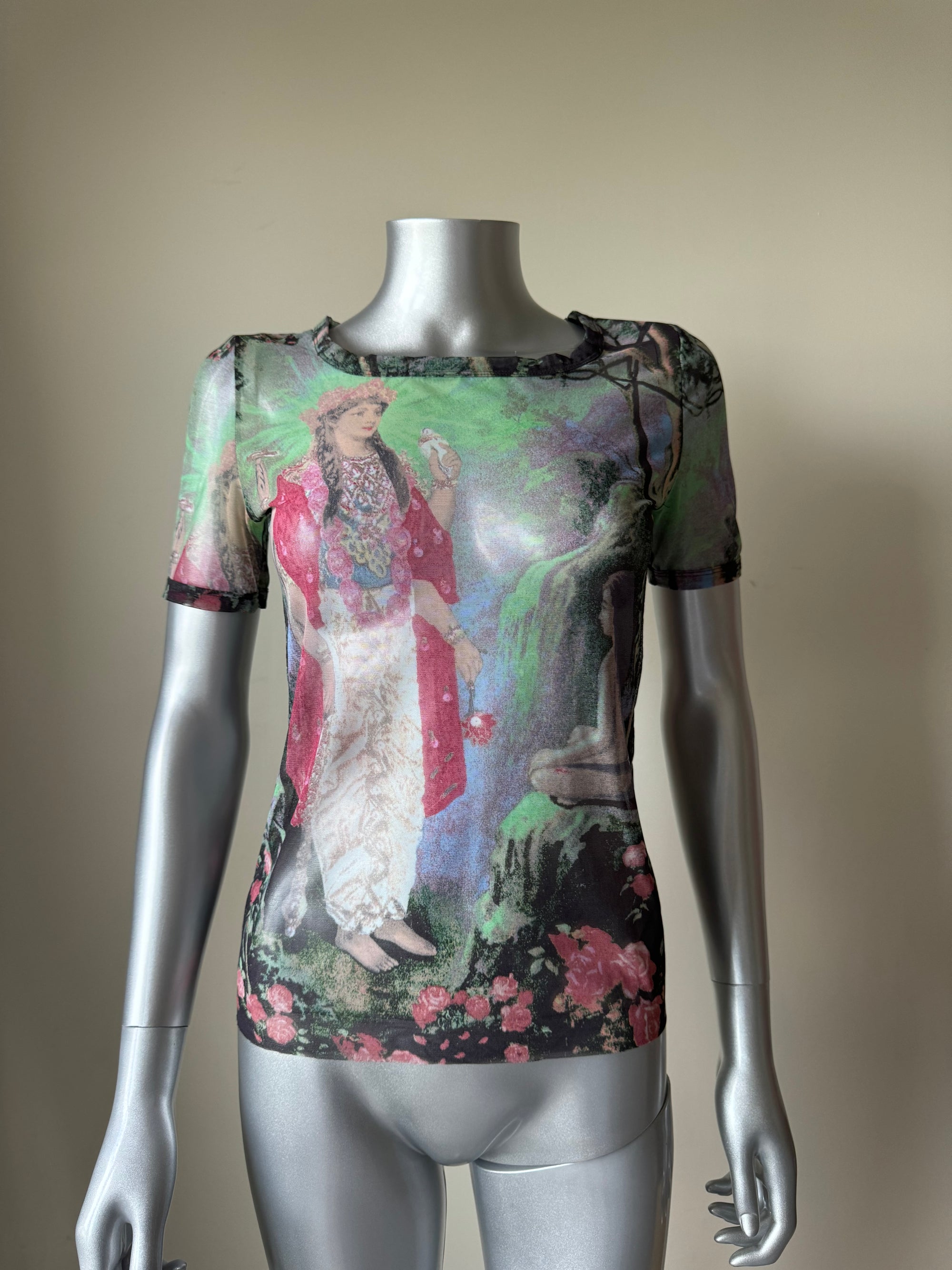 JEAN PAUL GAULTIER S/S 1998 HINDU GODDESS MESH TOP