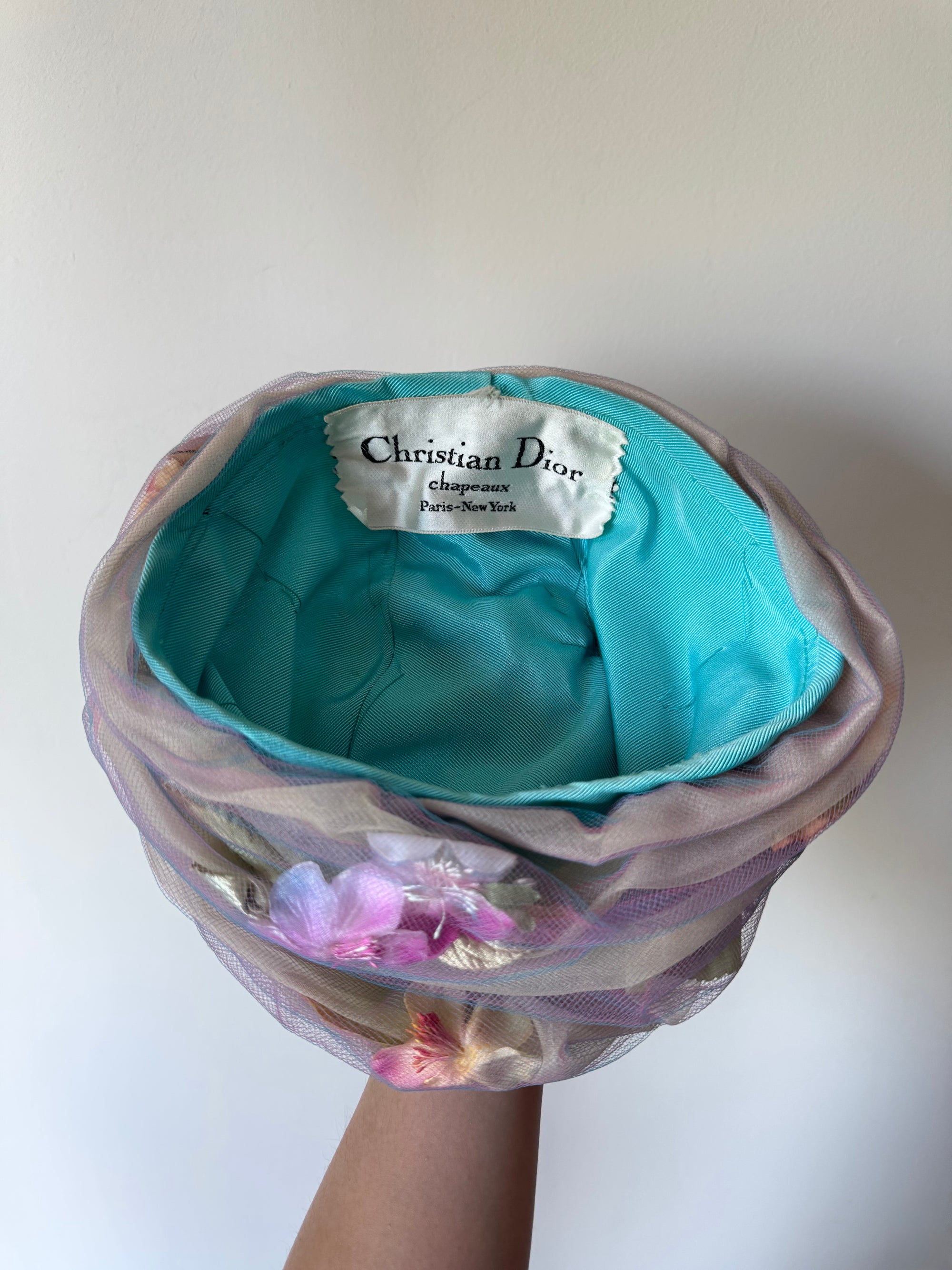 CHRISTIAN DIOR 50s PASTEL PETAL TURBAN