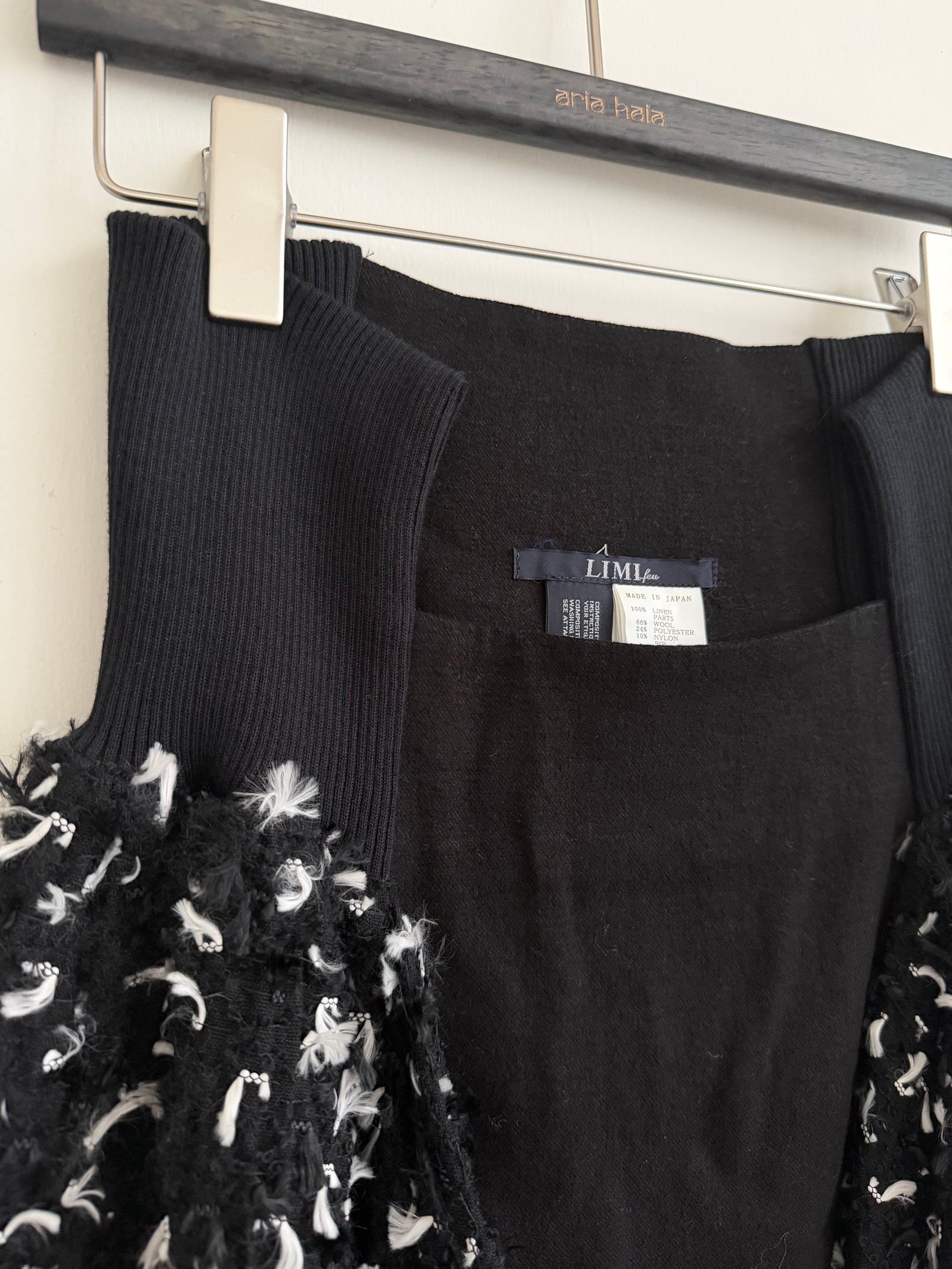 LIMI FEU DRAPE FRINGE SKIRT