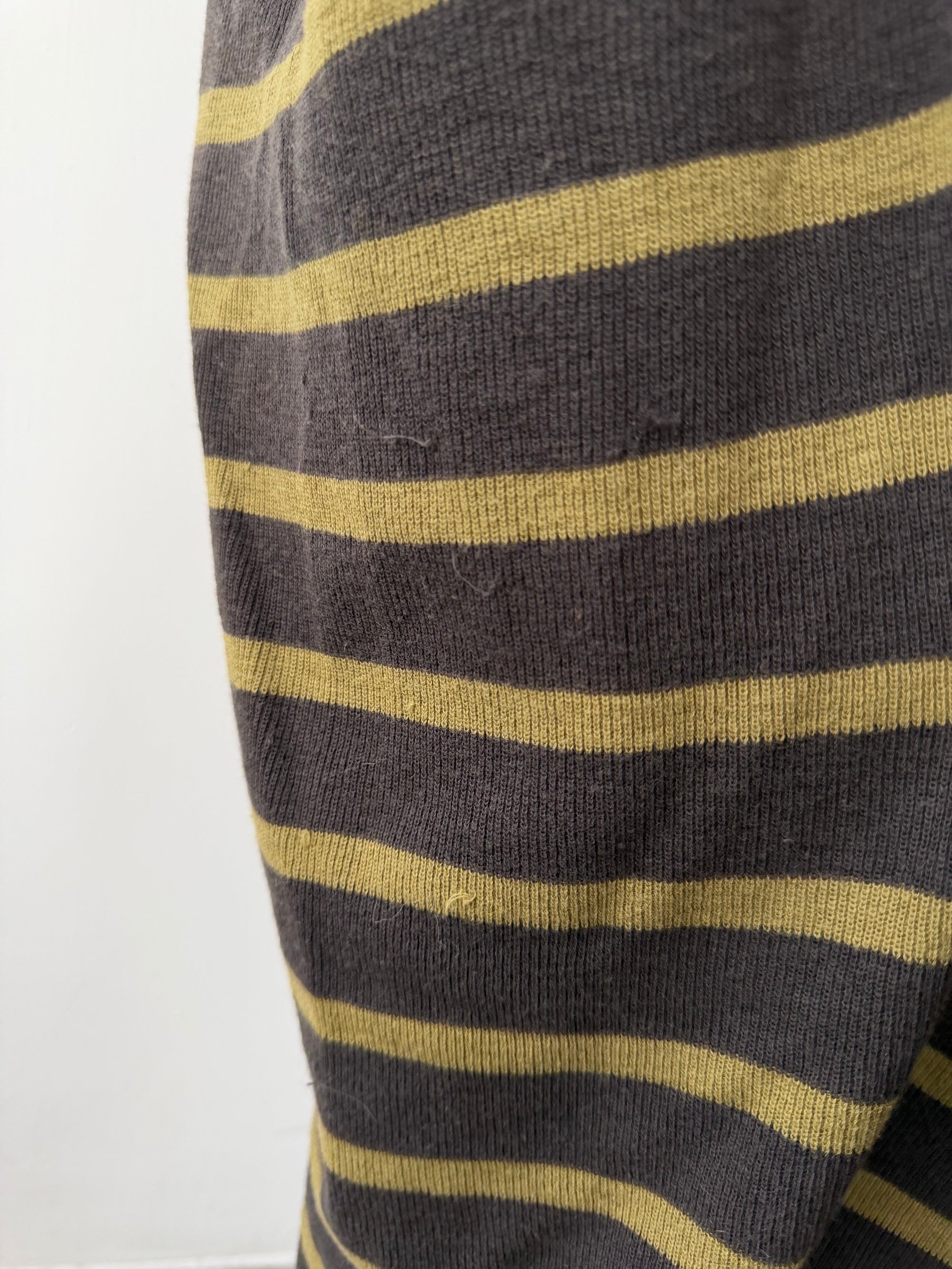 ISSEY MIYAKE 80s STRIPED DROP CROTCH PANTS