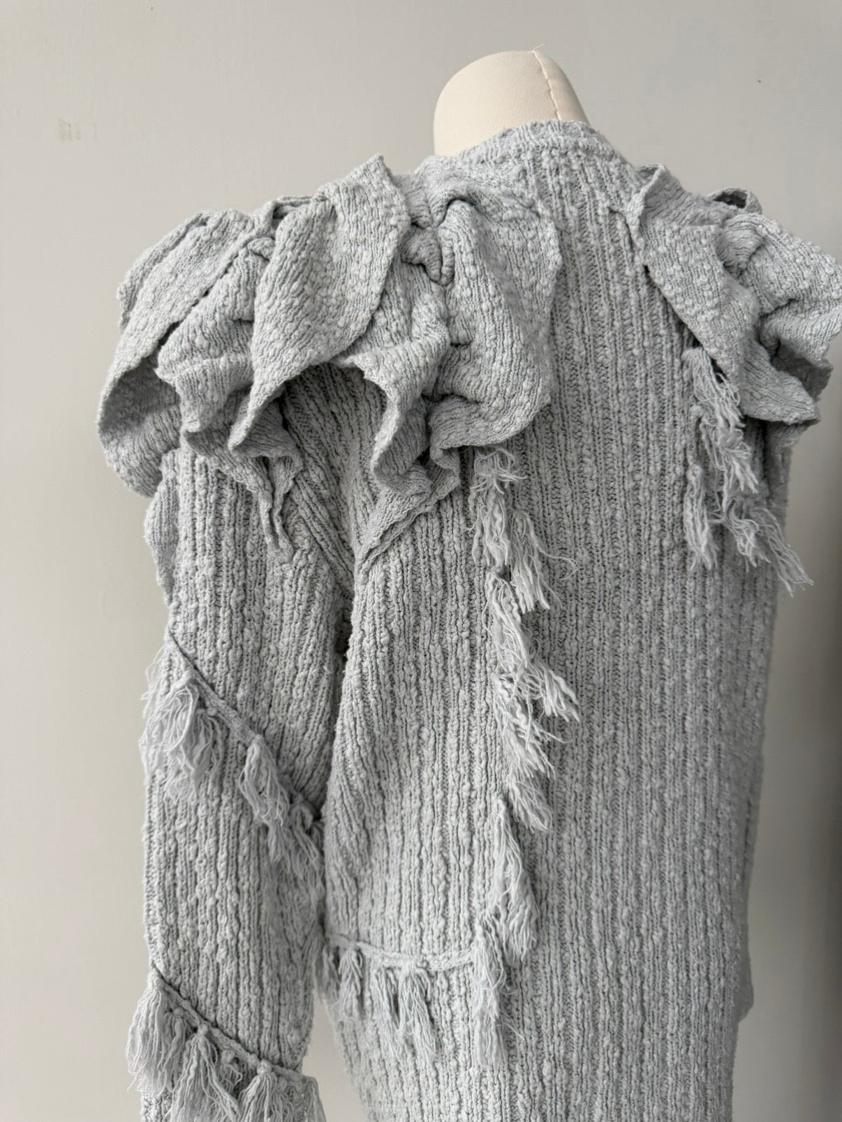 ISSEY MIYAKE 70s FRINGED KNIT CARDIGAN & TOP