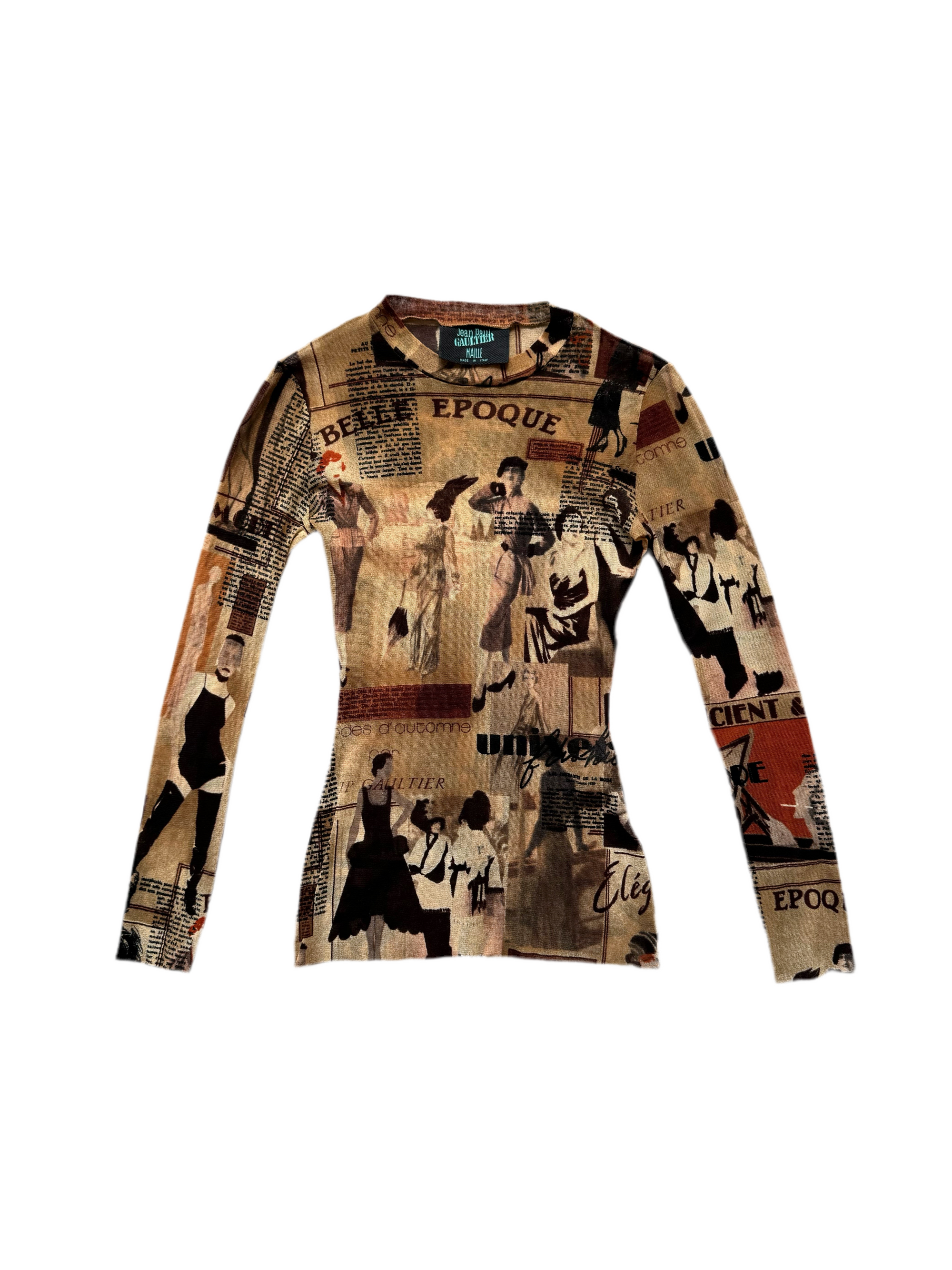 JEAN PAUL GAULTIER S/S 1996 BELLE EPOQUE MESH TOP