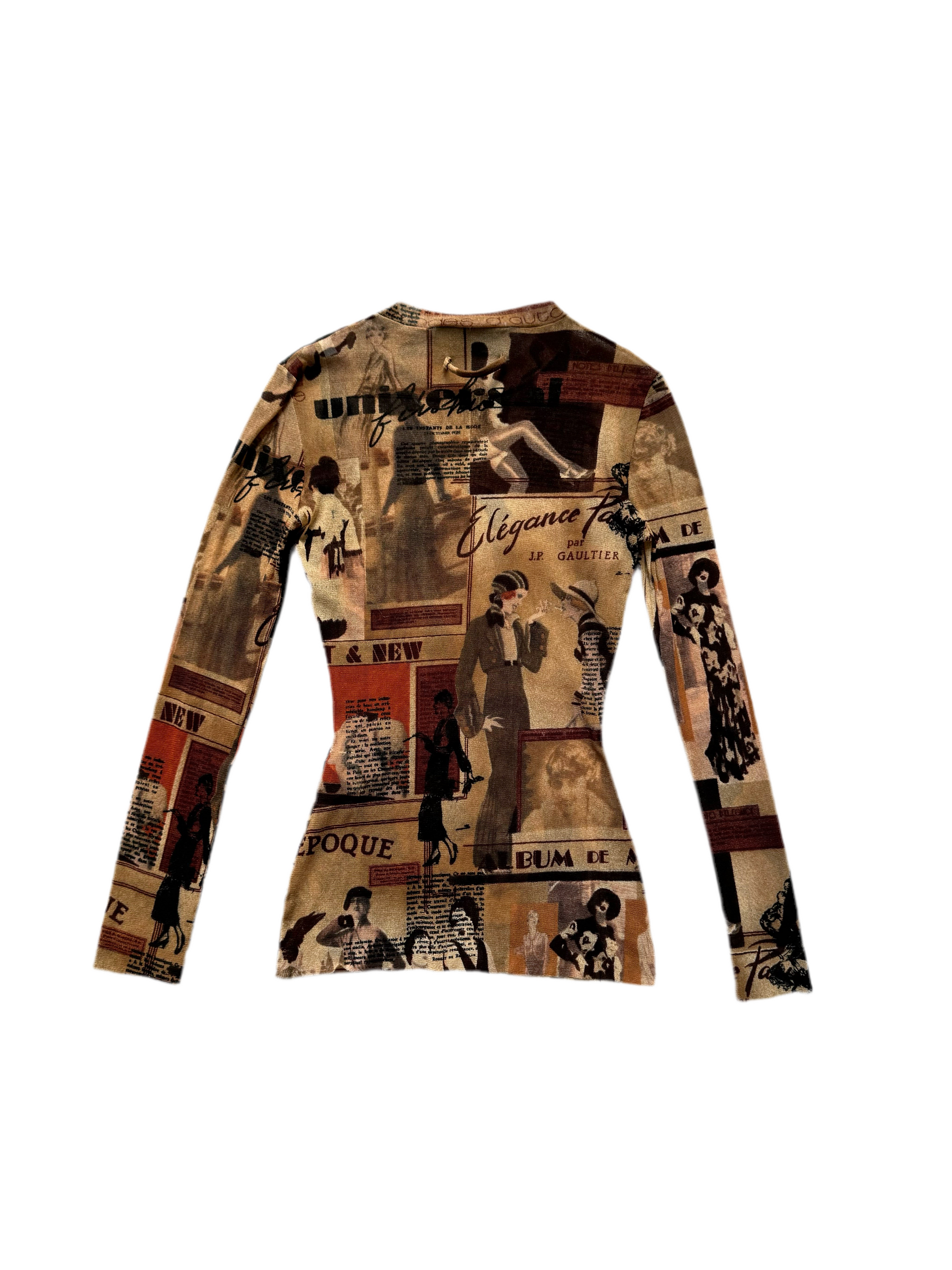 JEAN PAUL GAULTIER S/S 1996 BELLE EPOQUE MESH TOP