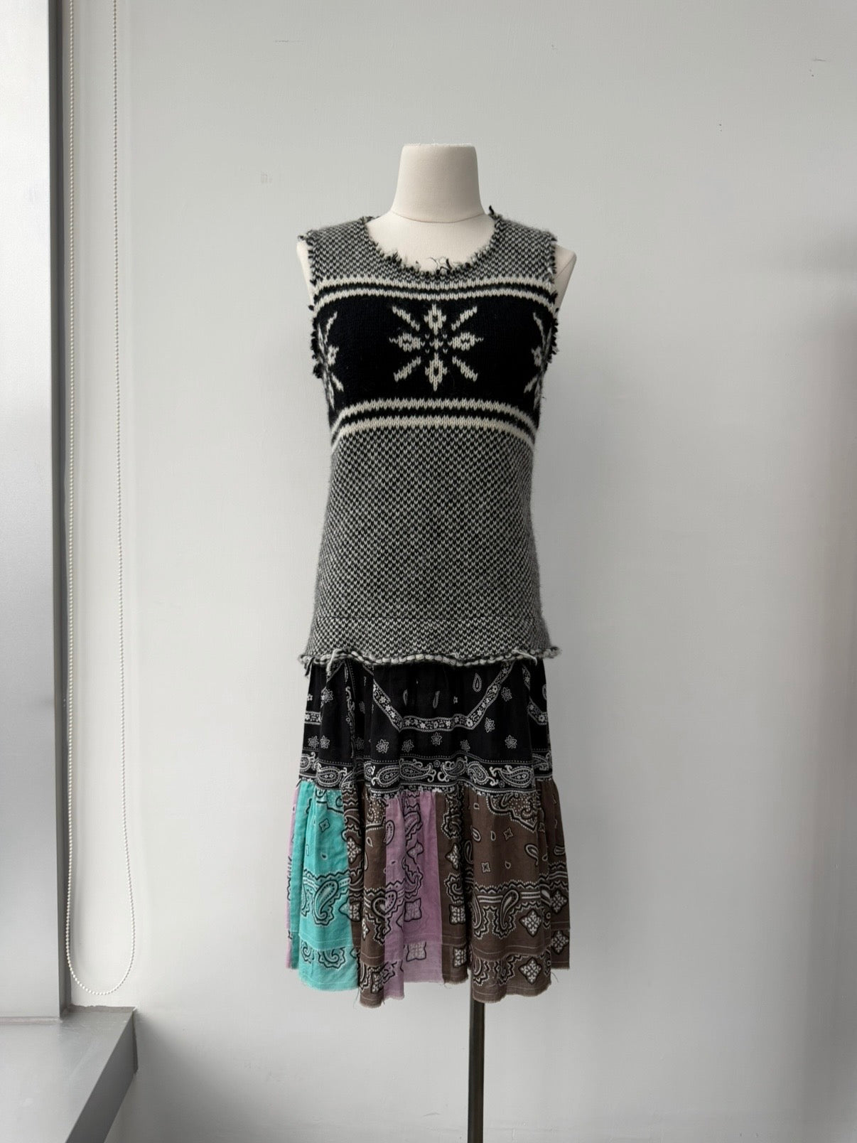 JUNYA WATANABE MAN F/W 2003 ALPINE BANDANA KNIT DRESS