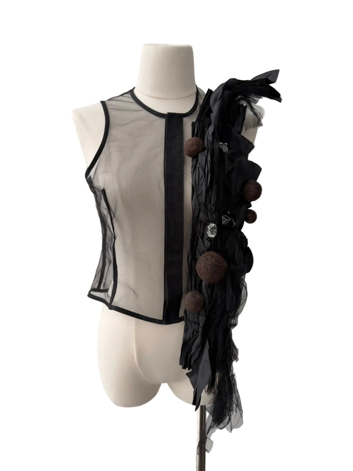 COMME DES GARCONS F/W 2004 JEWEL MESH TOP
