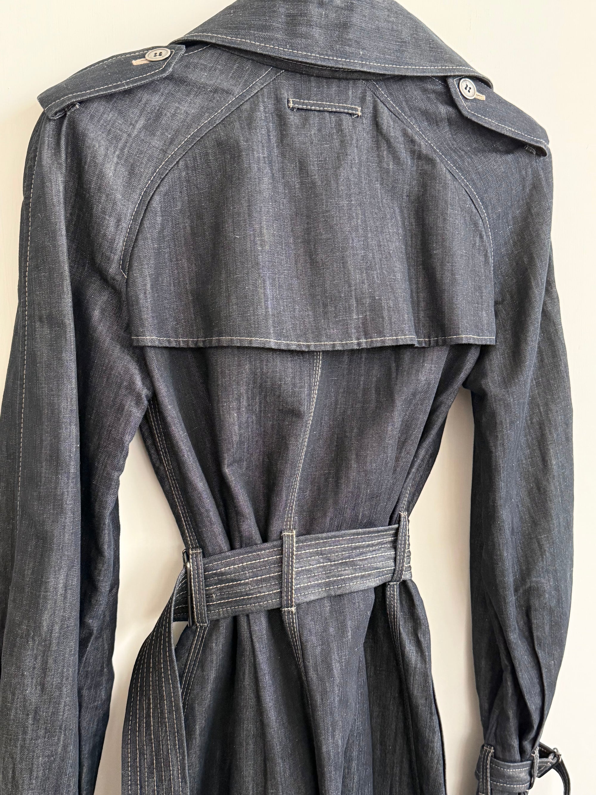JEAN PAUL GAULTIER 90s DENIM TRENCH COAT
