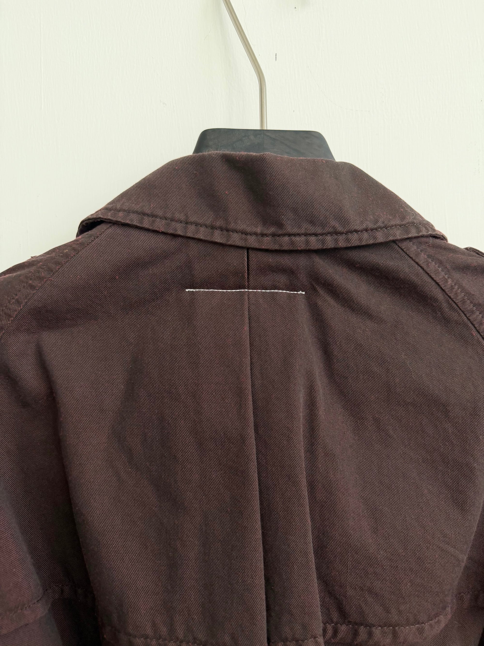 MM6 00s BURGUNDY TRENCH COAT