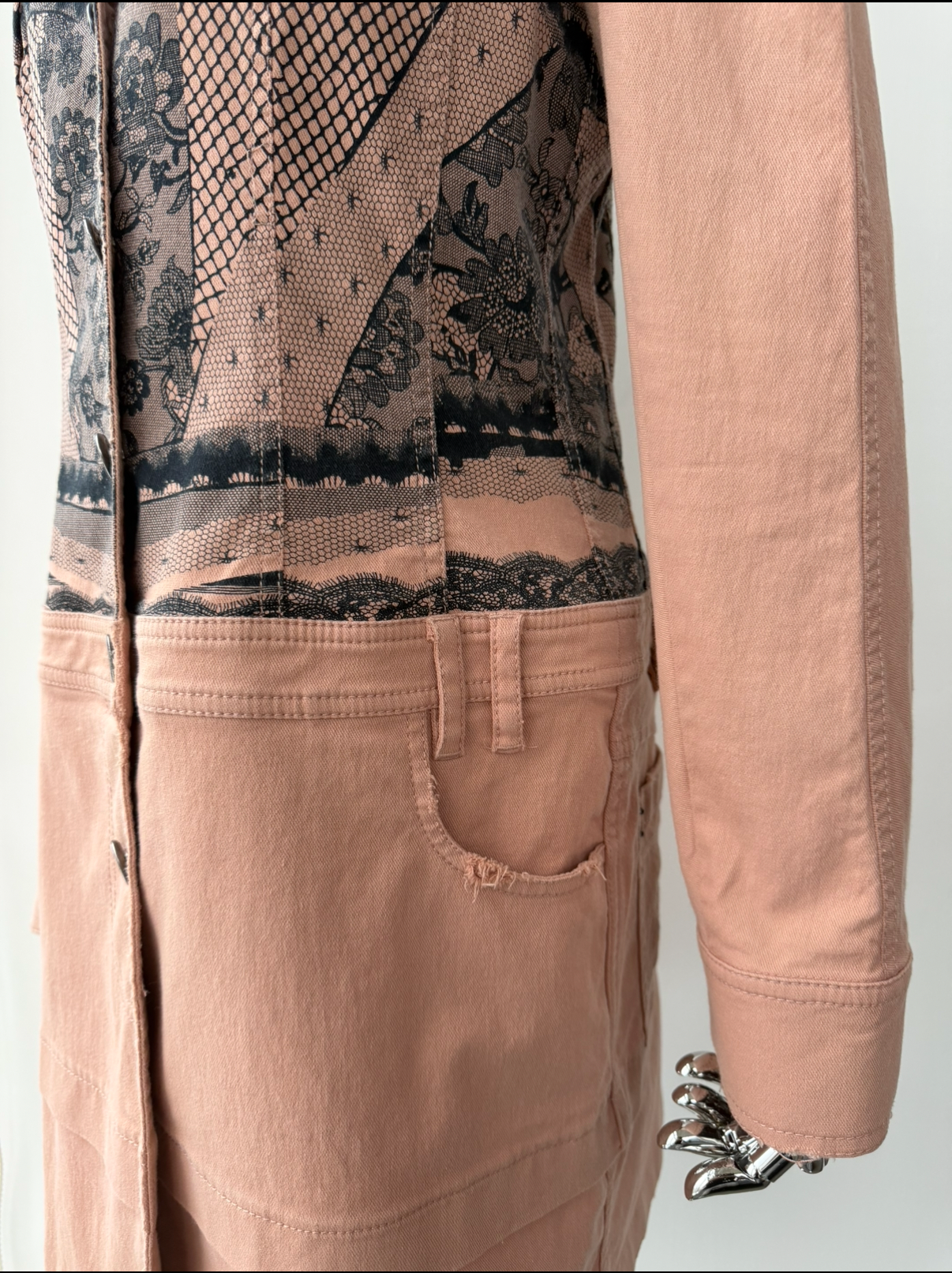 DIOR BY GALLIANO S/S 2006 LACE DENIM JACKET