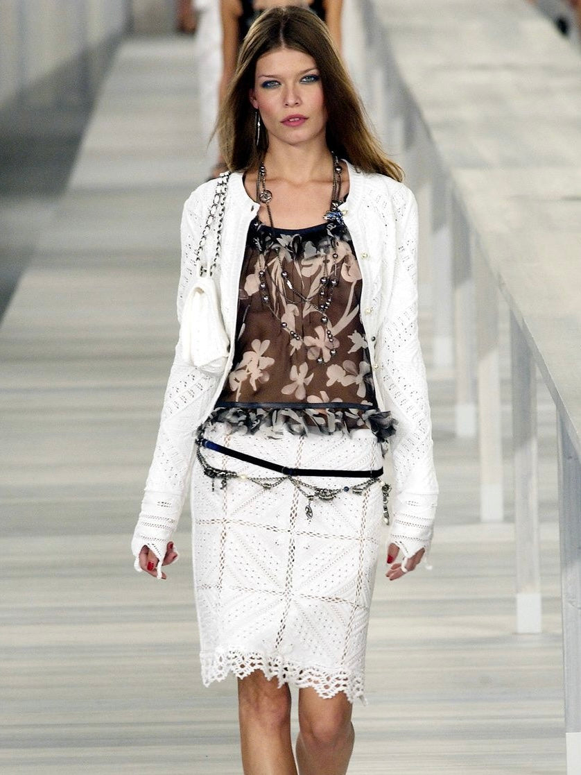 CHANEL S/S 2004 SILK CHIFFON TOP