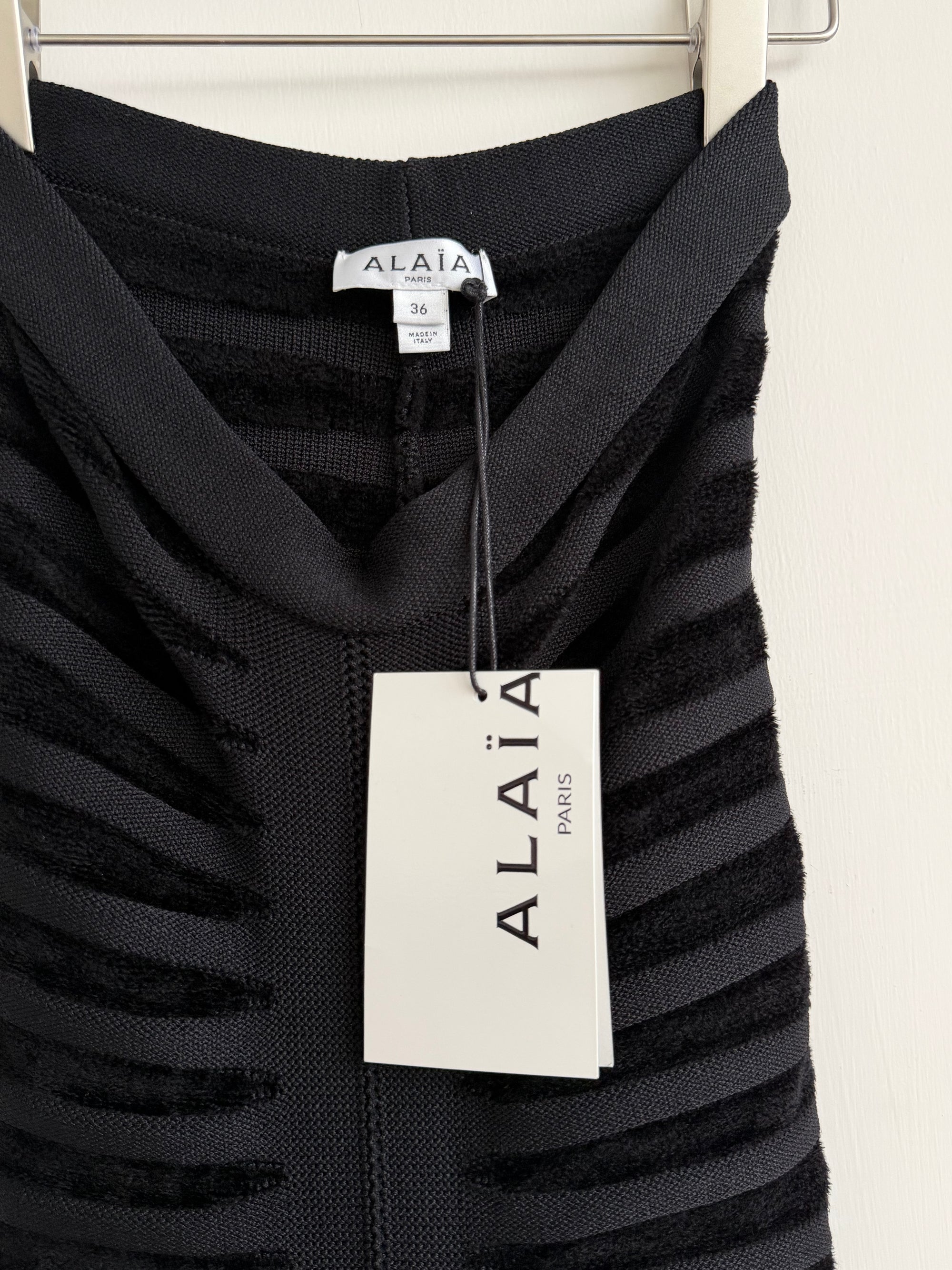 ALAIA S/S 2023 3D SKELETON VELVET SKIRT