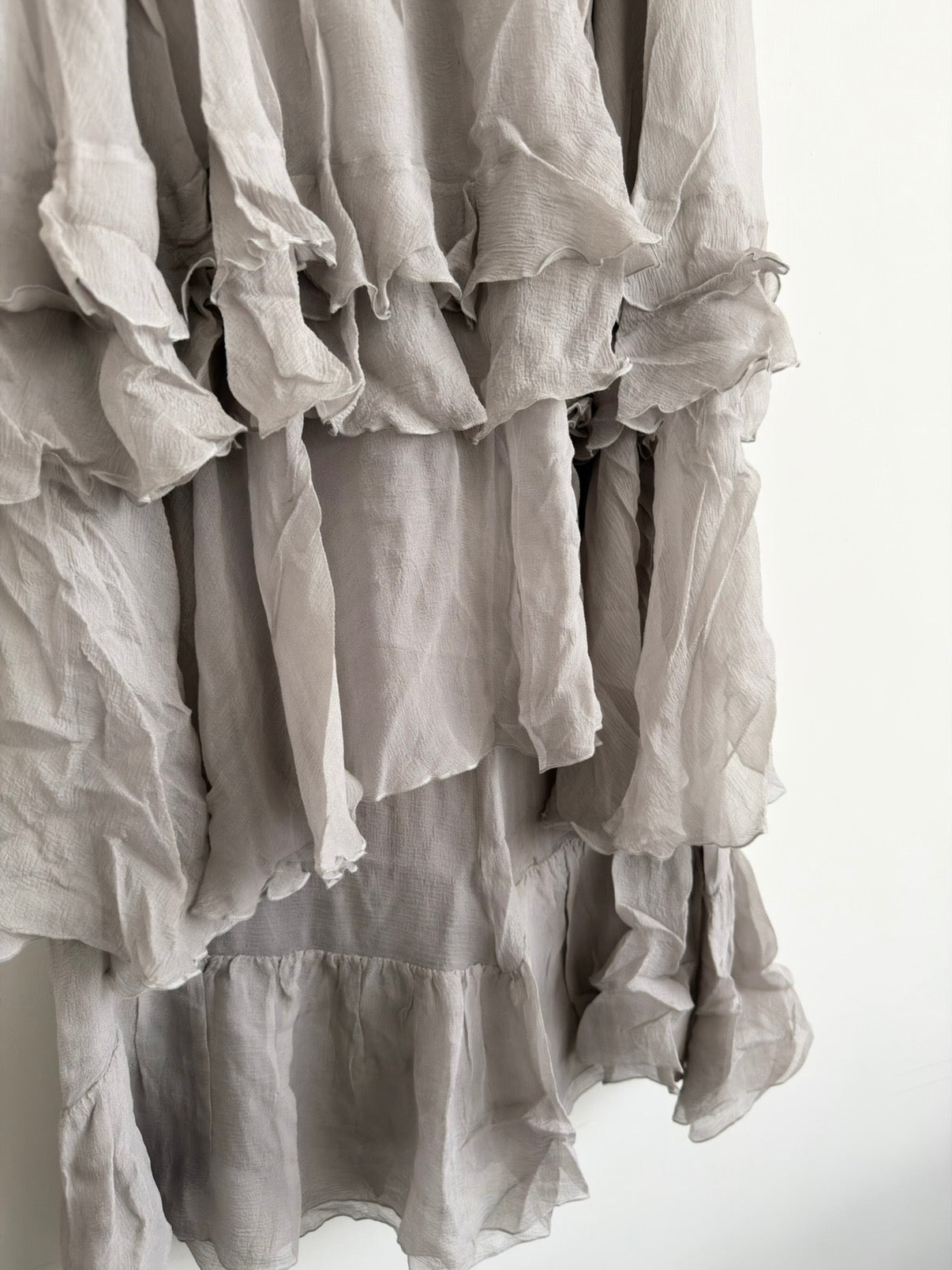 CHANEL F/W 2003 SILK TIE RUFFLE SKIRT