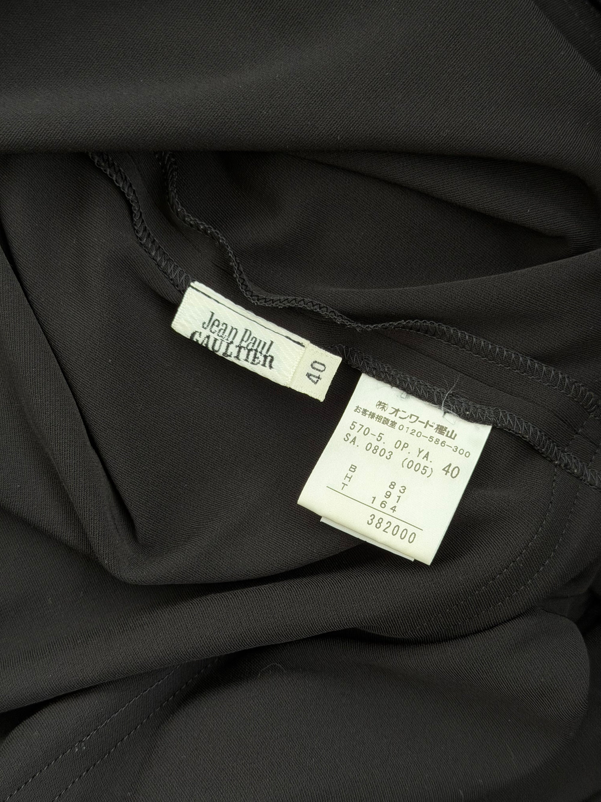 JEAN PAUL GAULTIER S/S 1995 ZIPPER ASYMMETRICAL DRESS