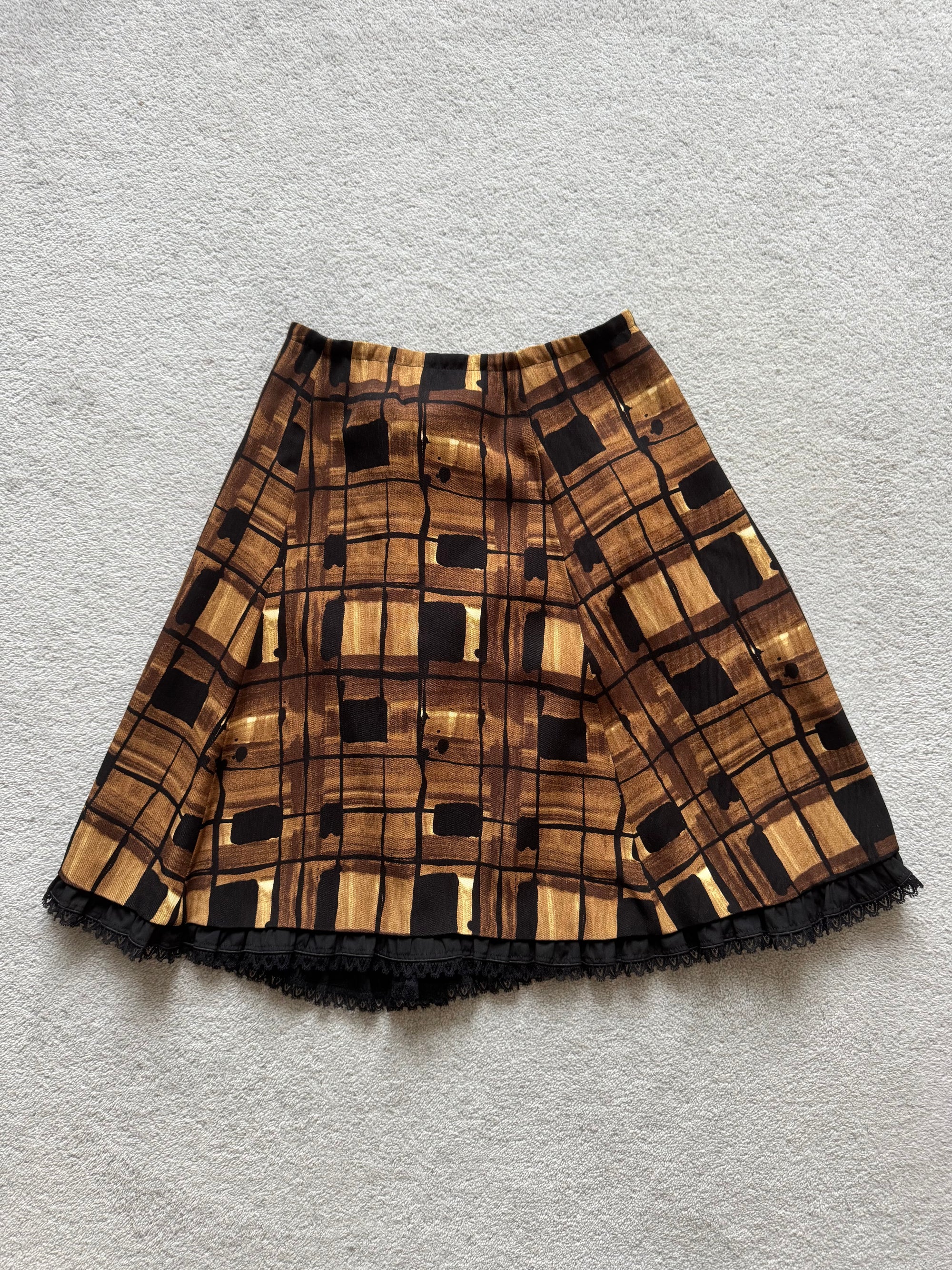 PRADA F/W 2010 CHECKED SKIRT