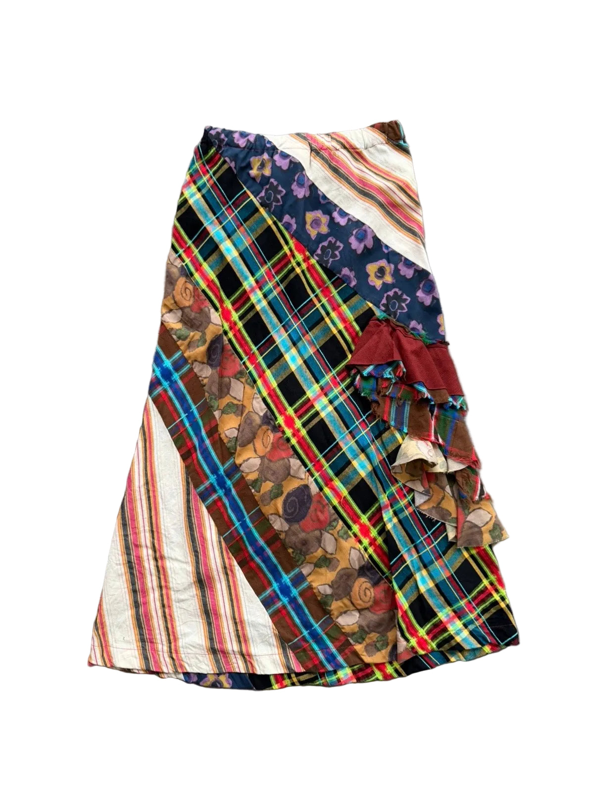COMME DES GARCONS F/W 2000 PATCHWORK RUFFLE SKIRT