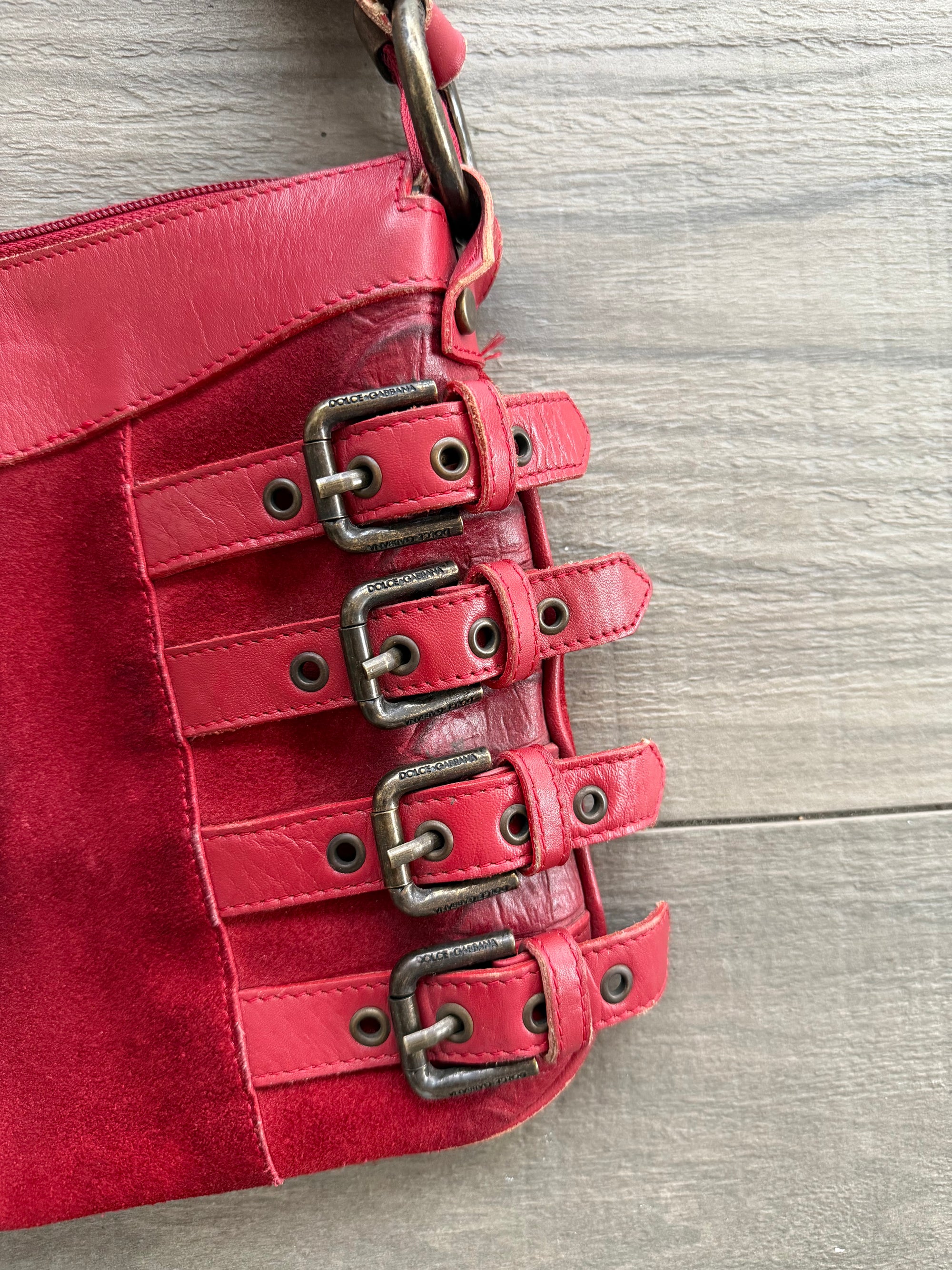 DOLCE AND GABBANA F/W 2005 BUCKLE LEATHER BAG