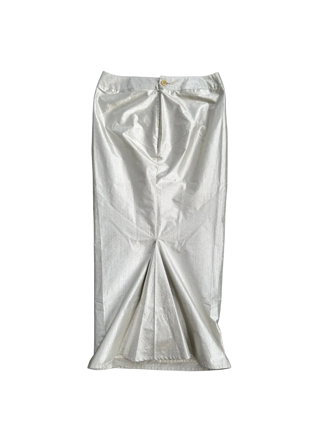 ALEXANDER MCQUEEN S/S 2000 METALLIC MAXI SKIRT