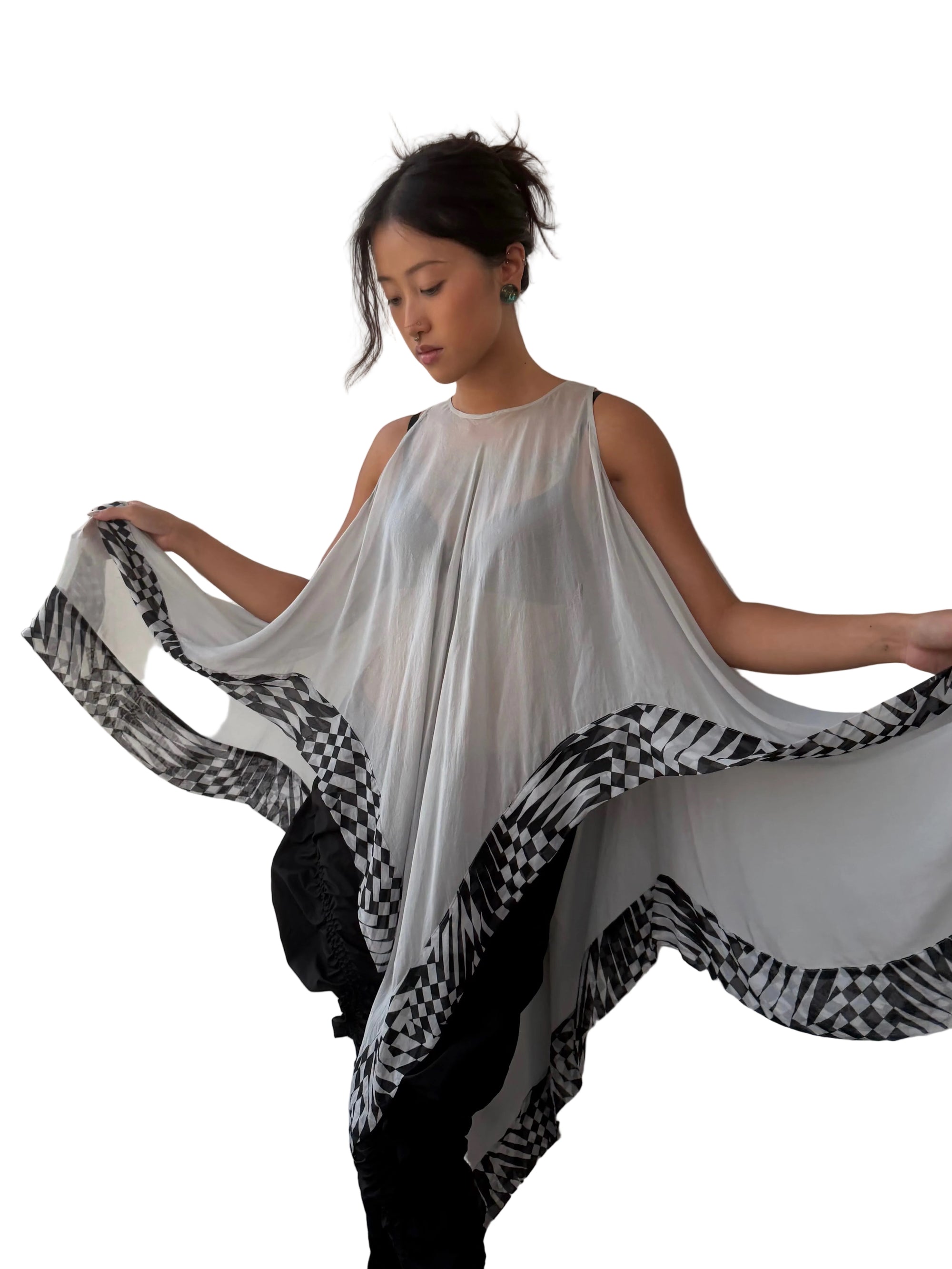 GARETH PUGH S/S 2007 SILK DRAPE TOP