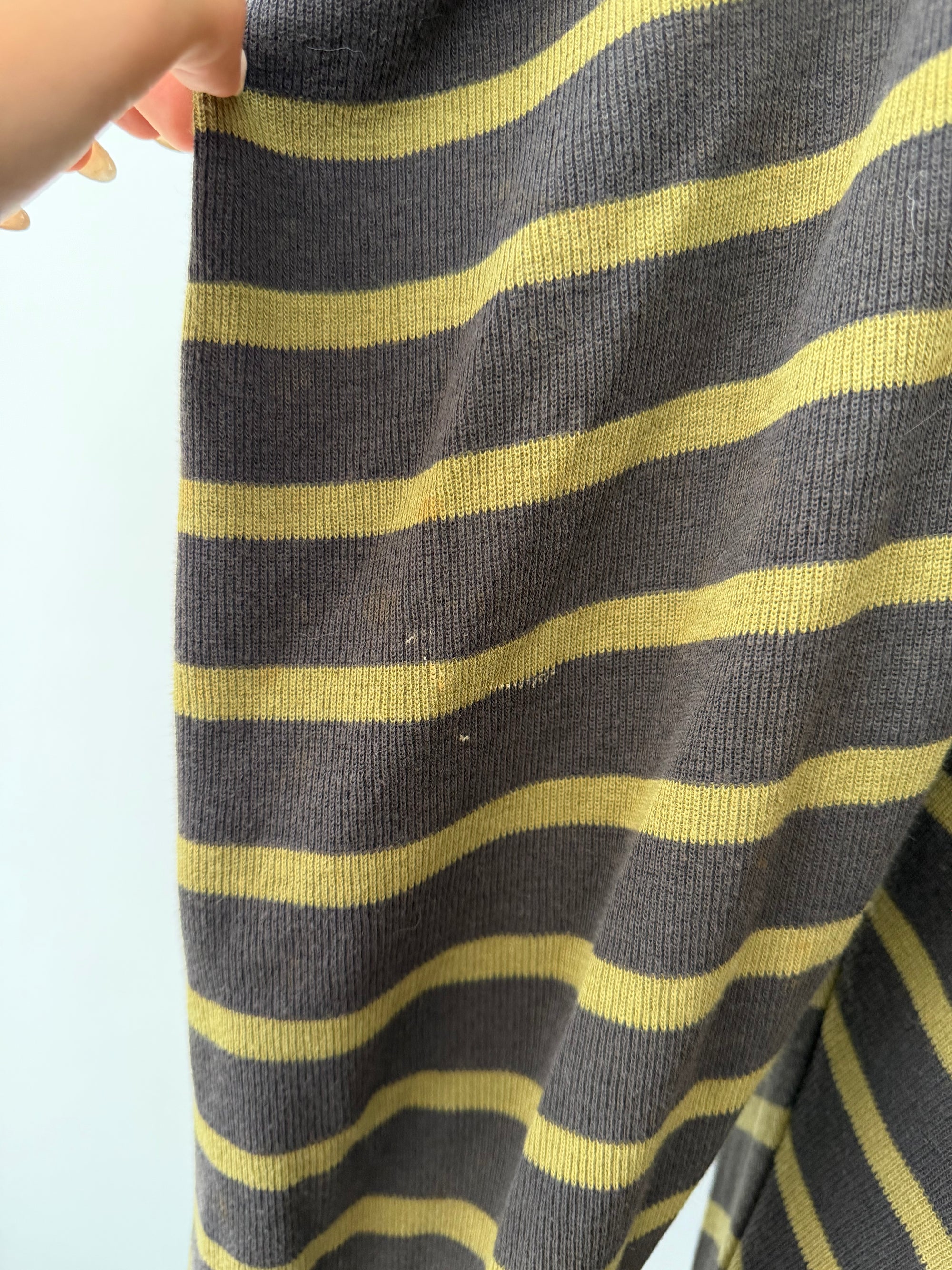 ISSEY MIYAKE 80s STRIPED DROP CROTCH PANTS