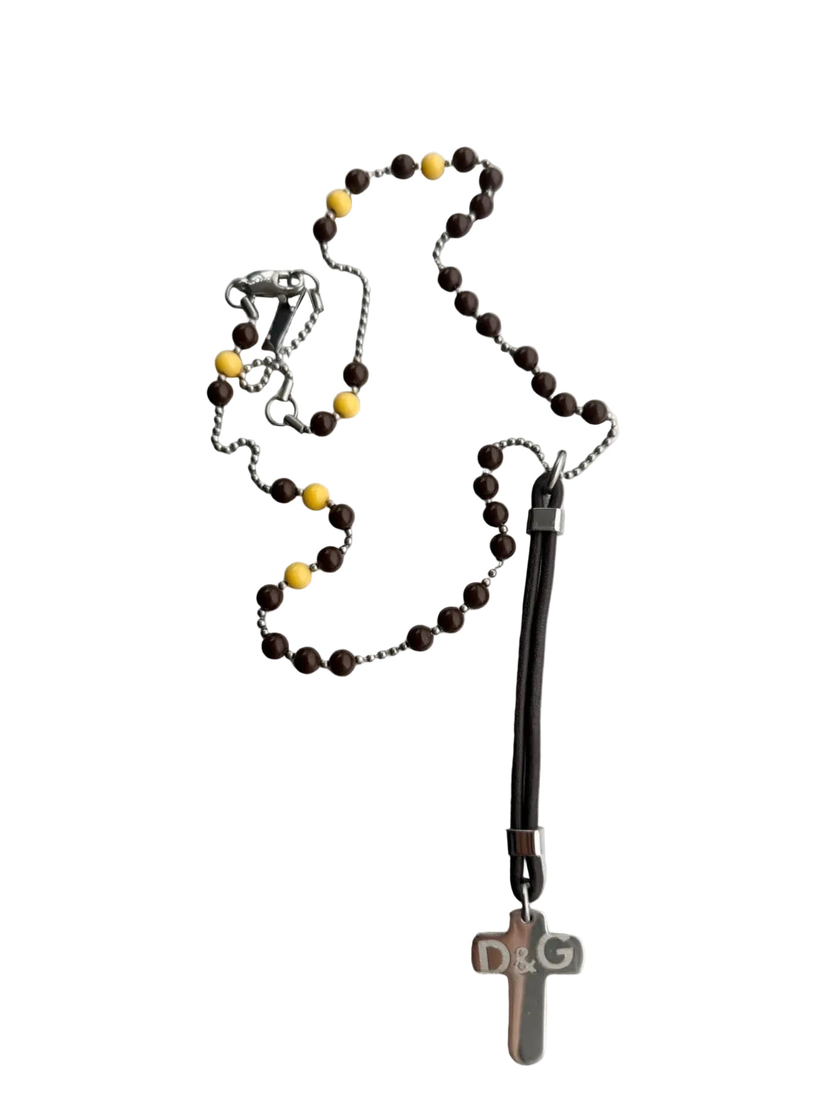 DOLCE AND GABBANA 00s ROSARY BEAD NECKLACE