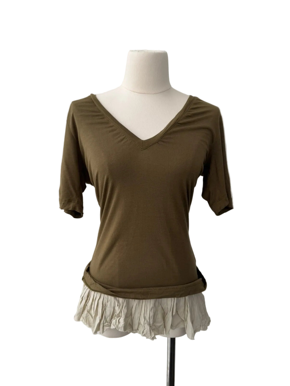 A.F. VANDEVORST S/S 2005 HOOK-AND-EYE PEPLUM TOP