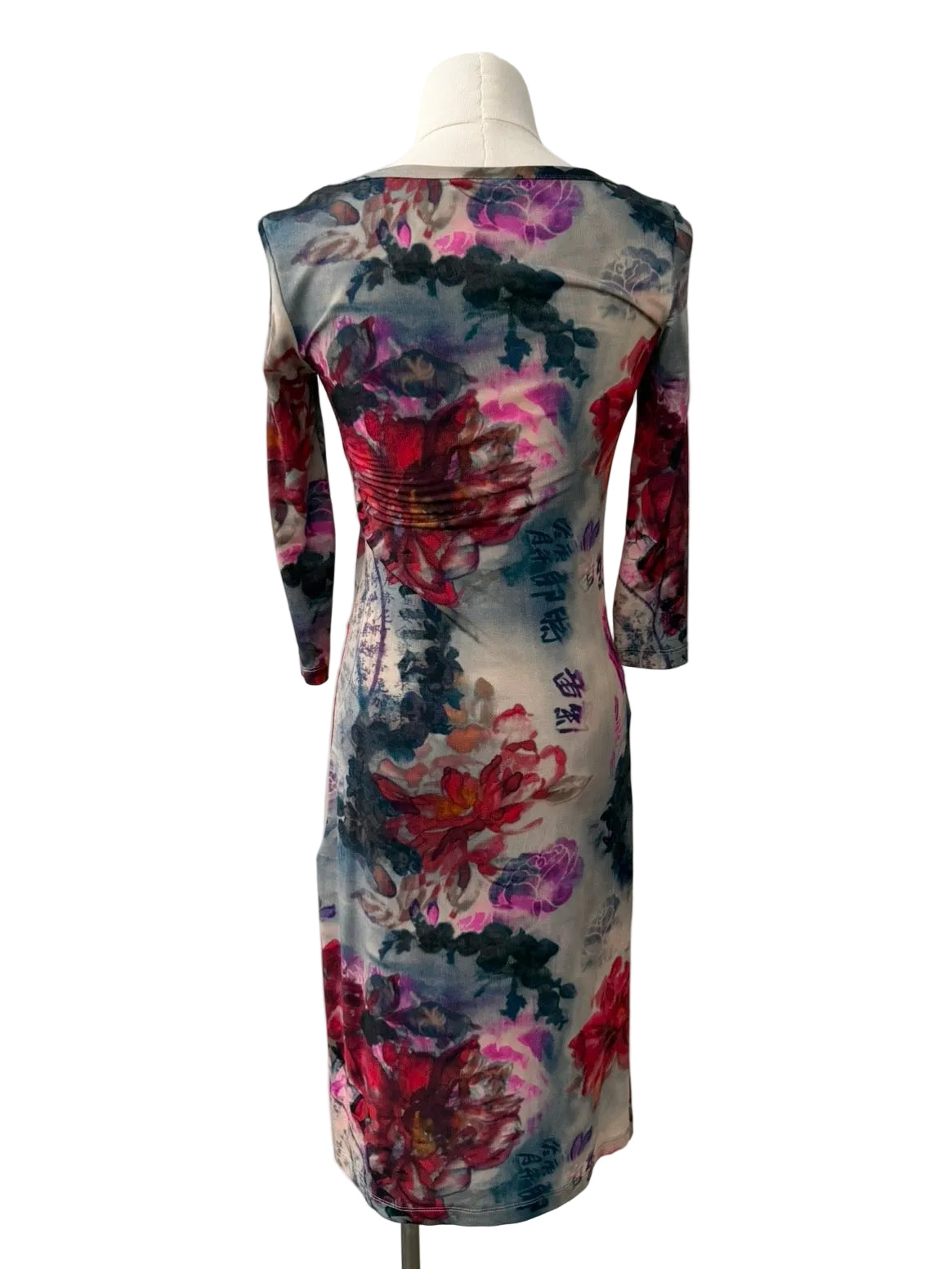 JOHN GALLIANO 00s FLORAL CALLIGRAPHY DRESS