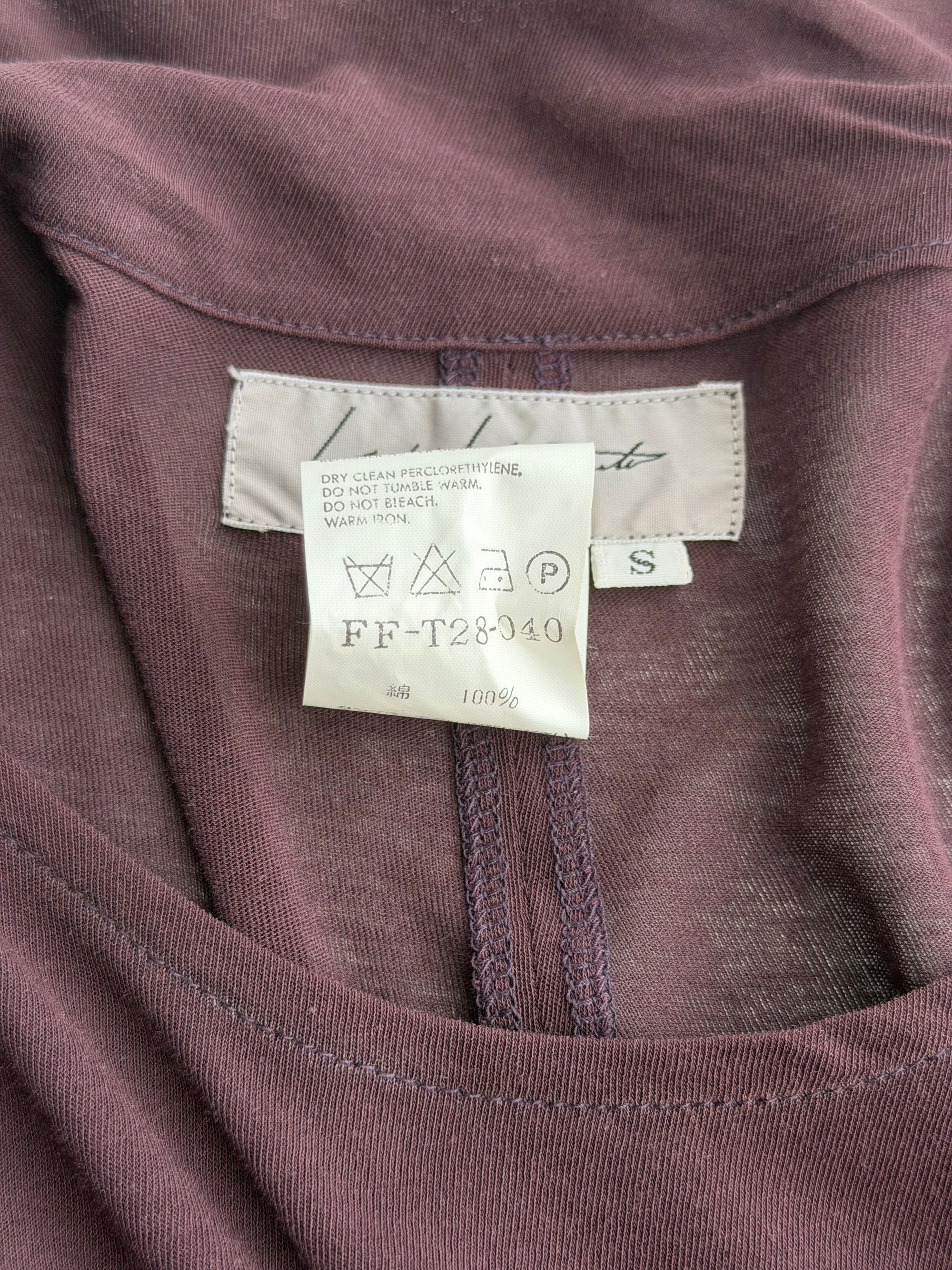 YOHJI YAMAMOTO S/S 1996 BURGUNDY DRESS