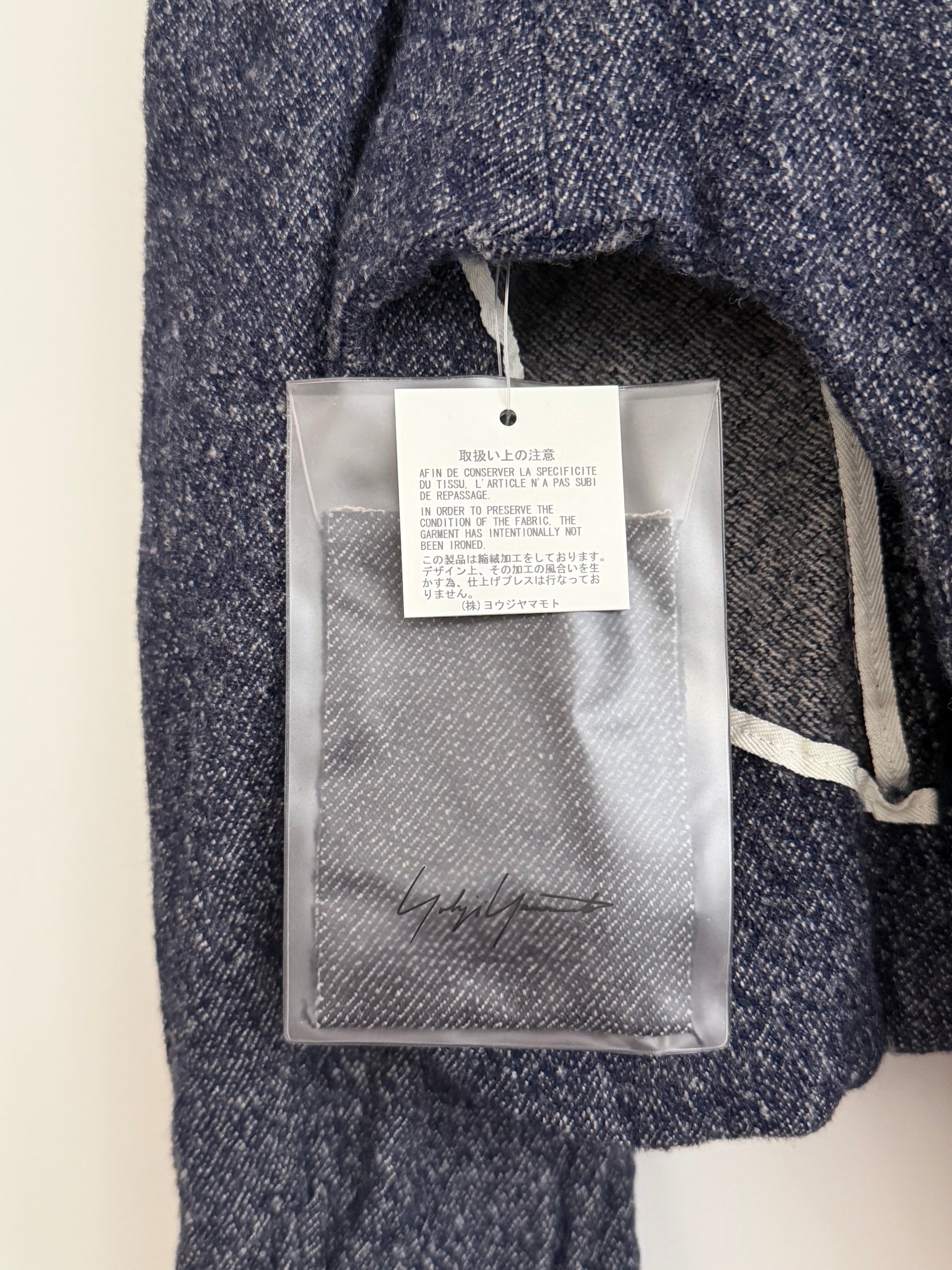 YOHJI YAMAMOTO F/W 2005 DECONSTRUCTED WOOL BLAZER