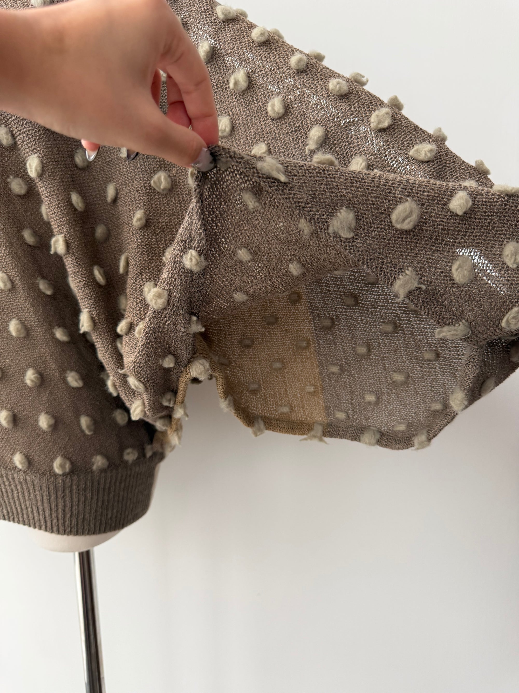ISSEY MIYAKE 70s BATWING BOBBLES SWEATER