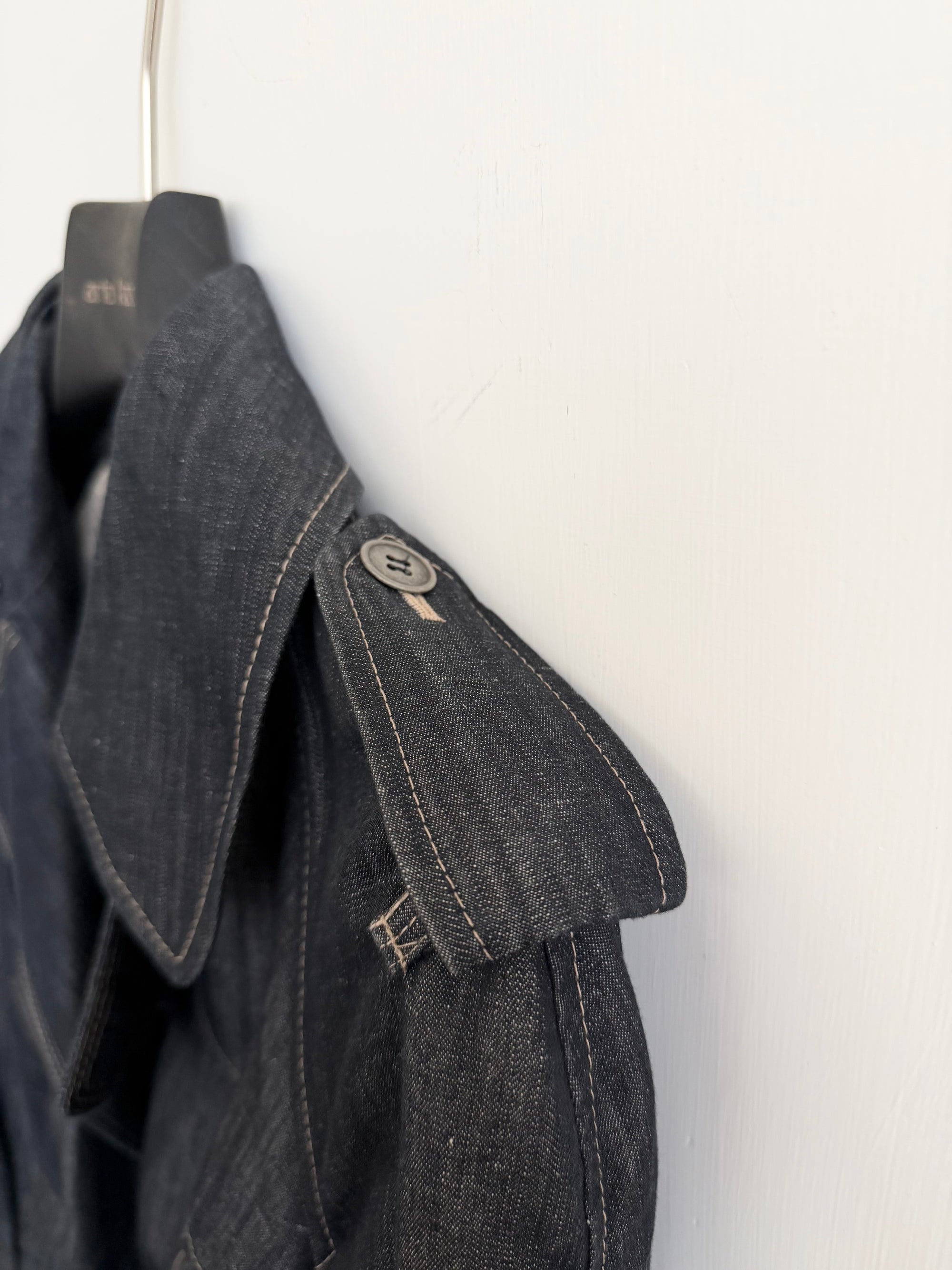 JEAN PAUL GAULTIER 90s DENIM TRENCH COAT