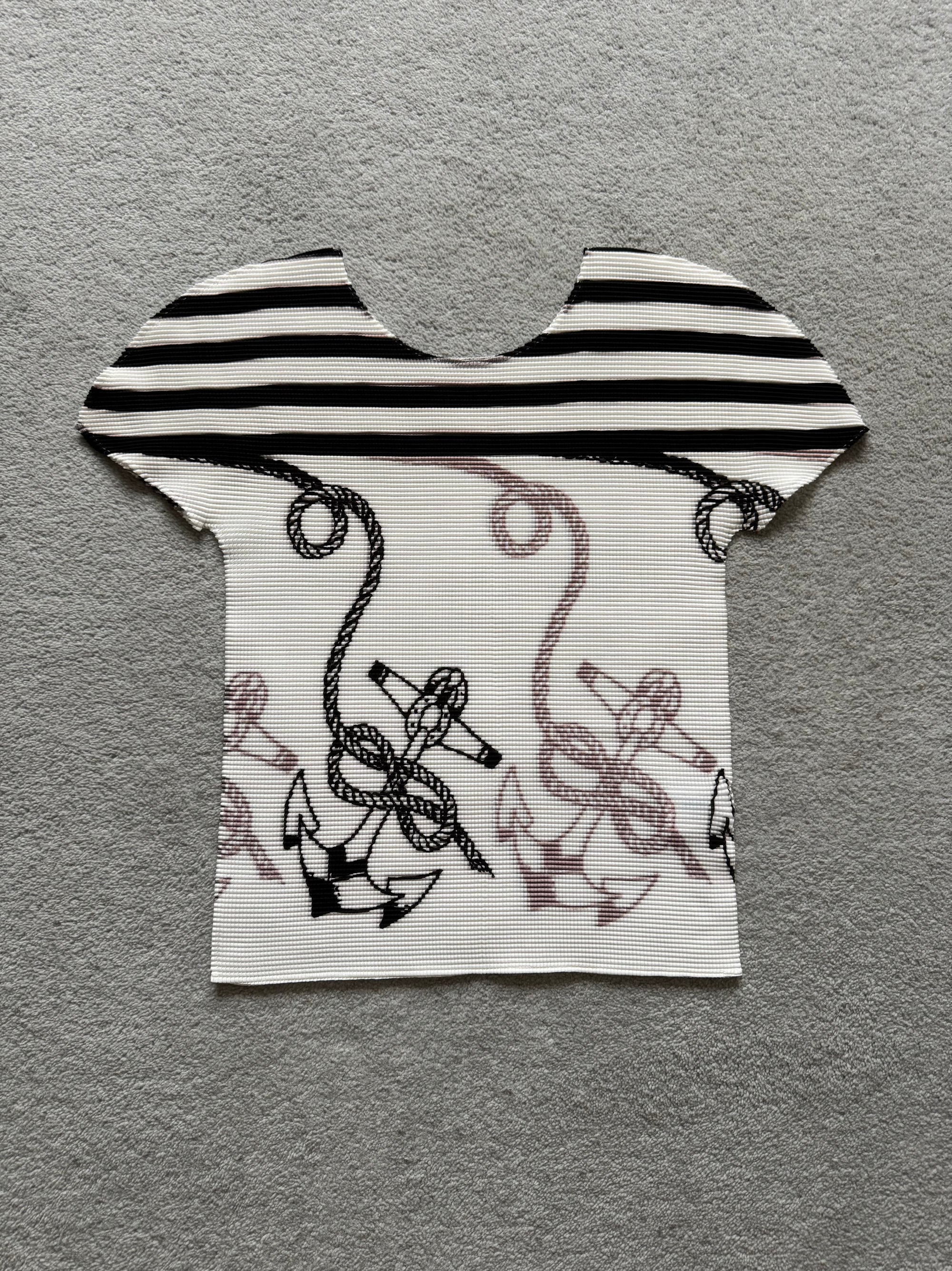 ISSEY MIYAKE ME ANCHOR ROPE PLEATED TOP