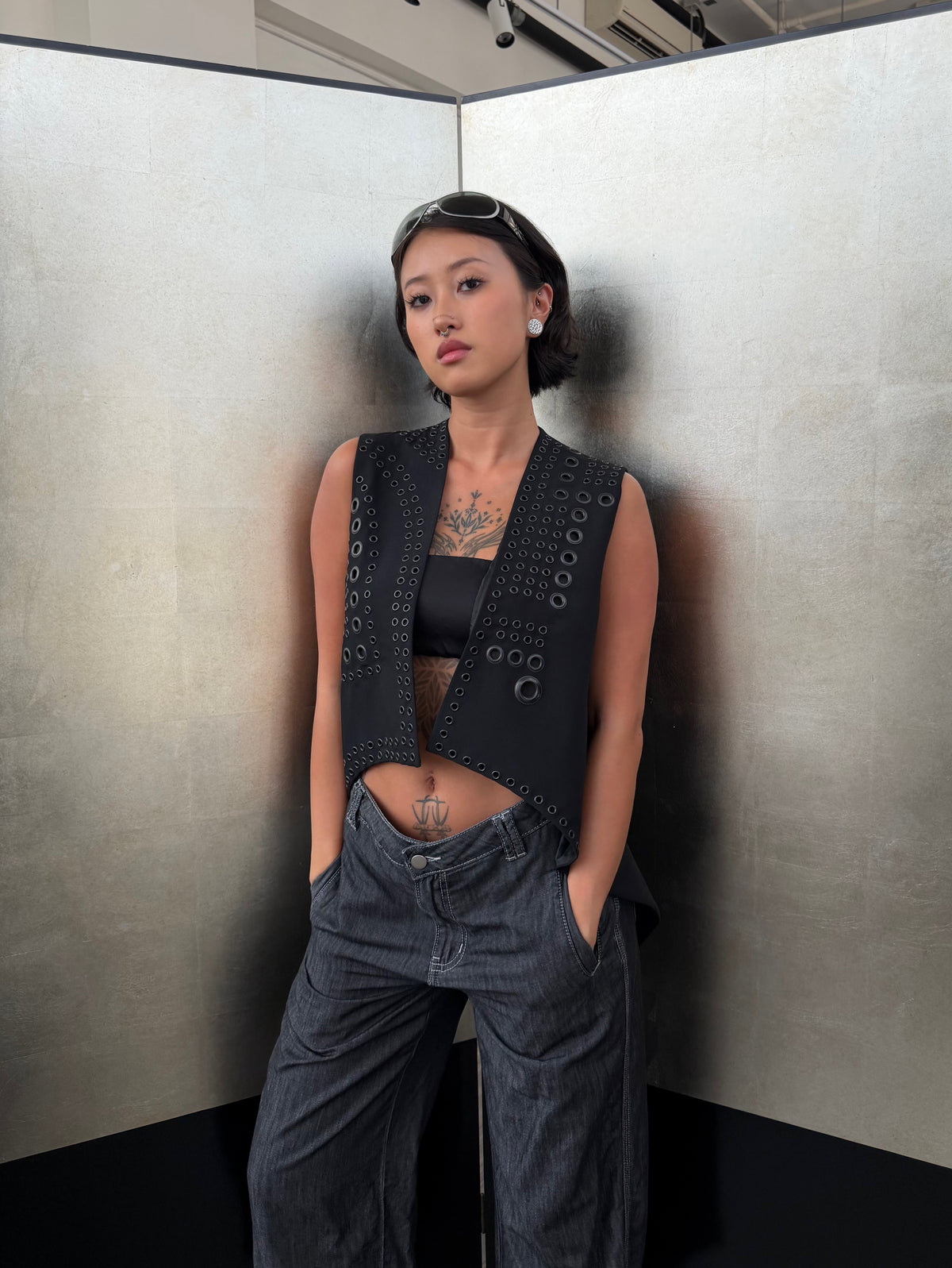 GIVENCHY S/S 2011 METAL EYELET TAILCOAT VEST