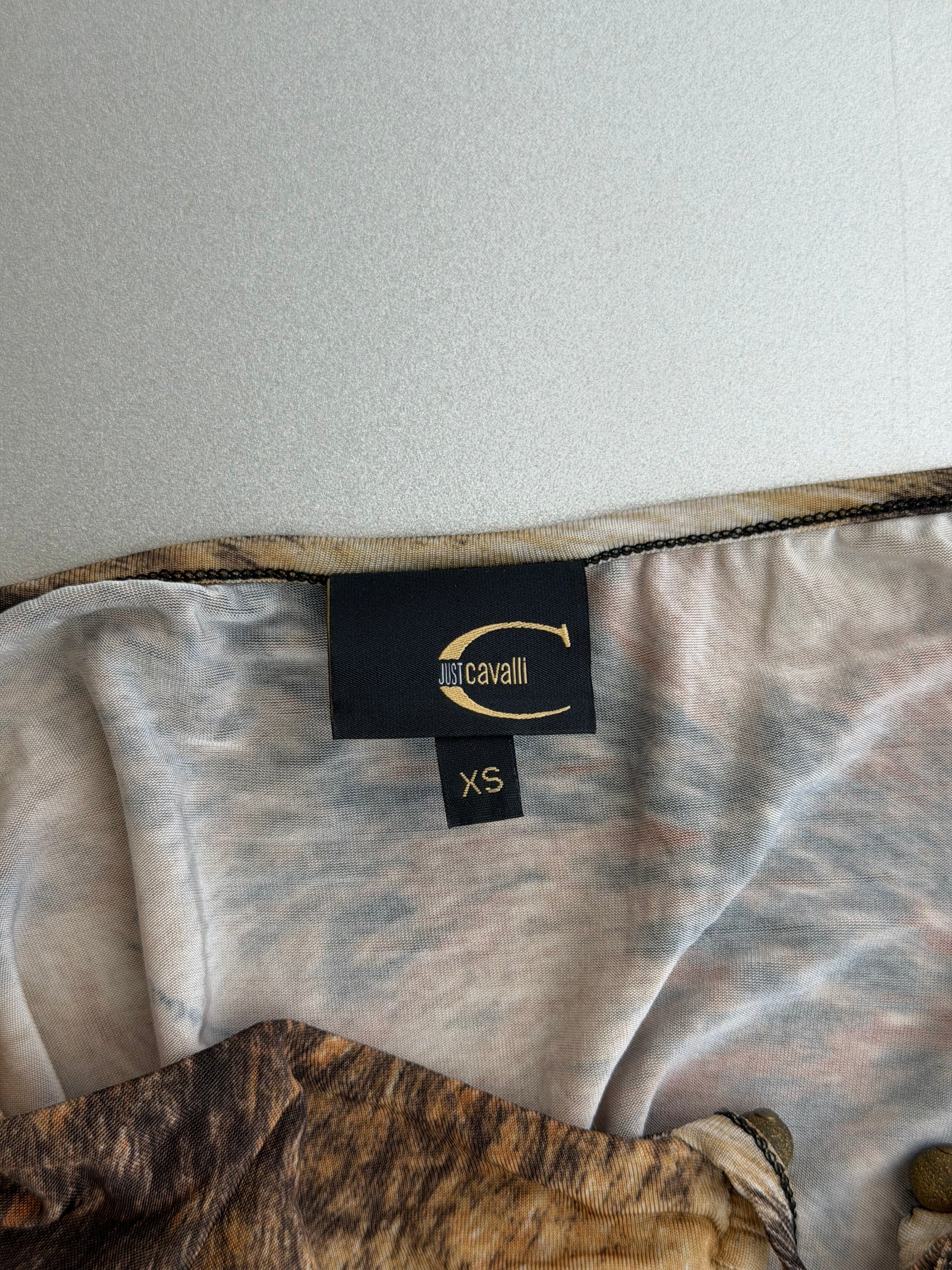JUST CAVALLI 00s CHEETAH PRINT TOP