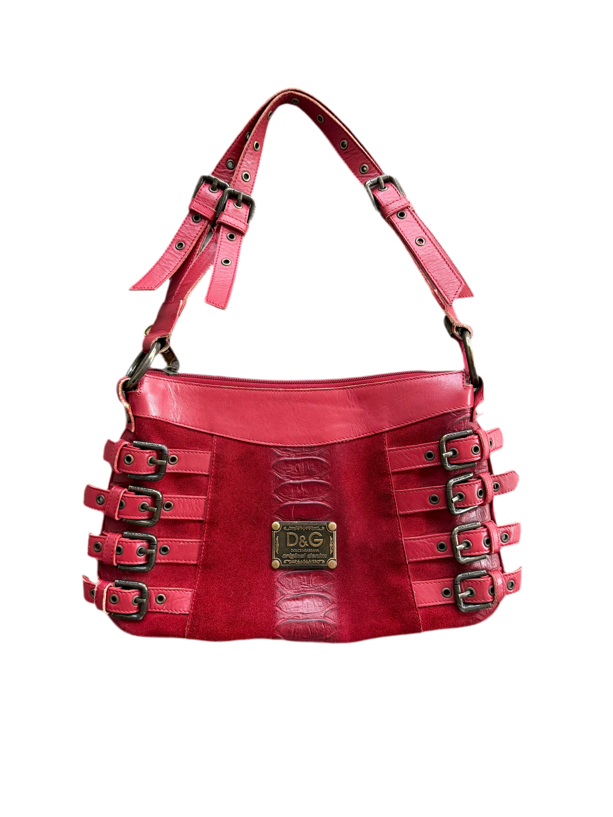 DOLCE AND GABBANA F/W 2005 BUCKLE LEATHER BAG