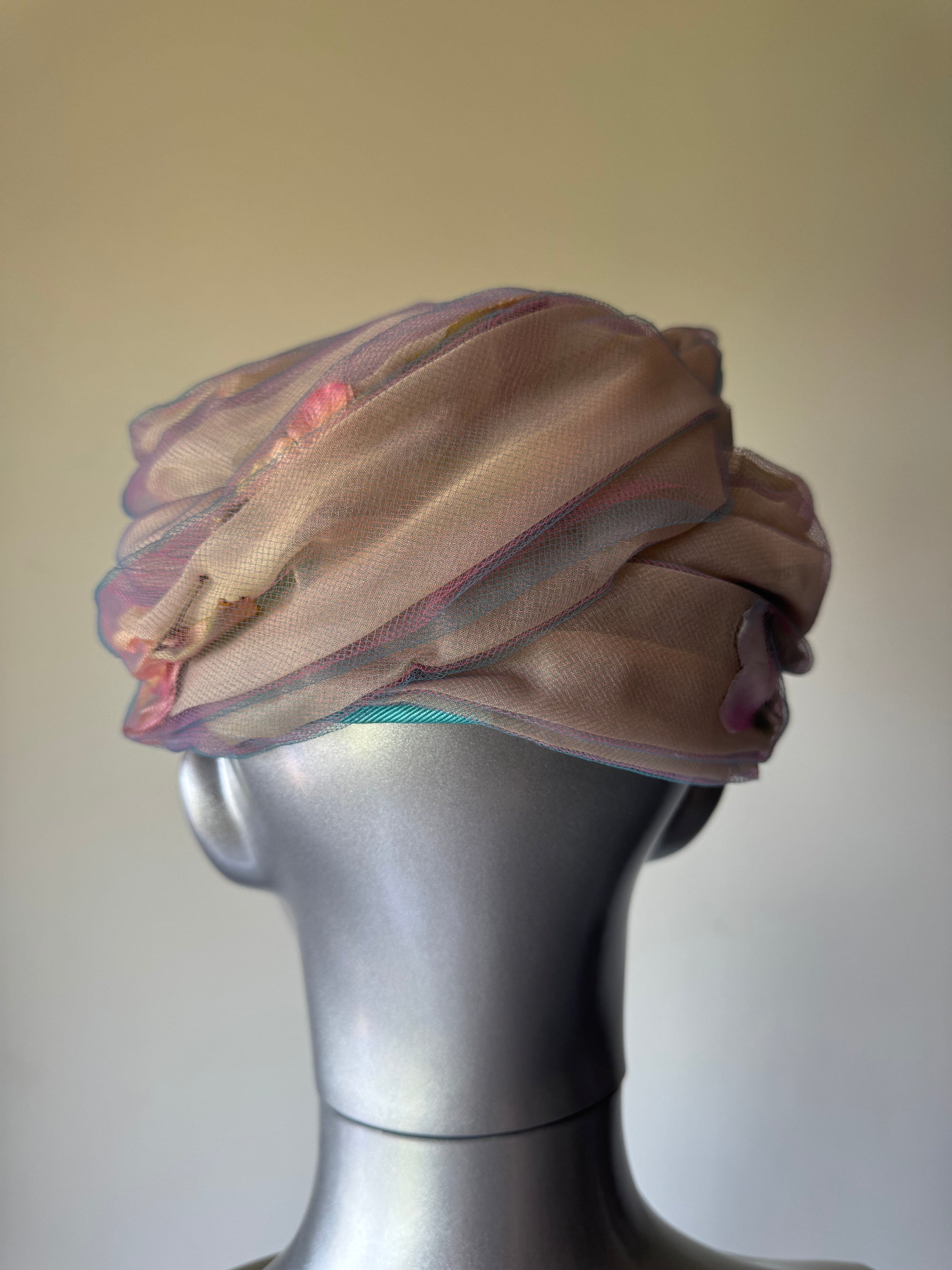 CHRISTIAN DIOR 50s PASTEL PETAL TURBAN