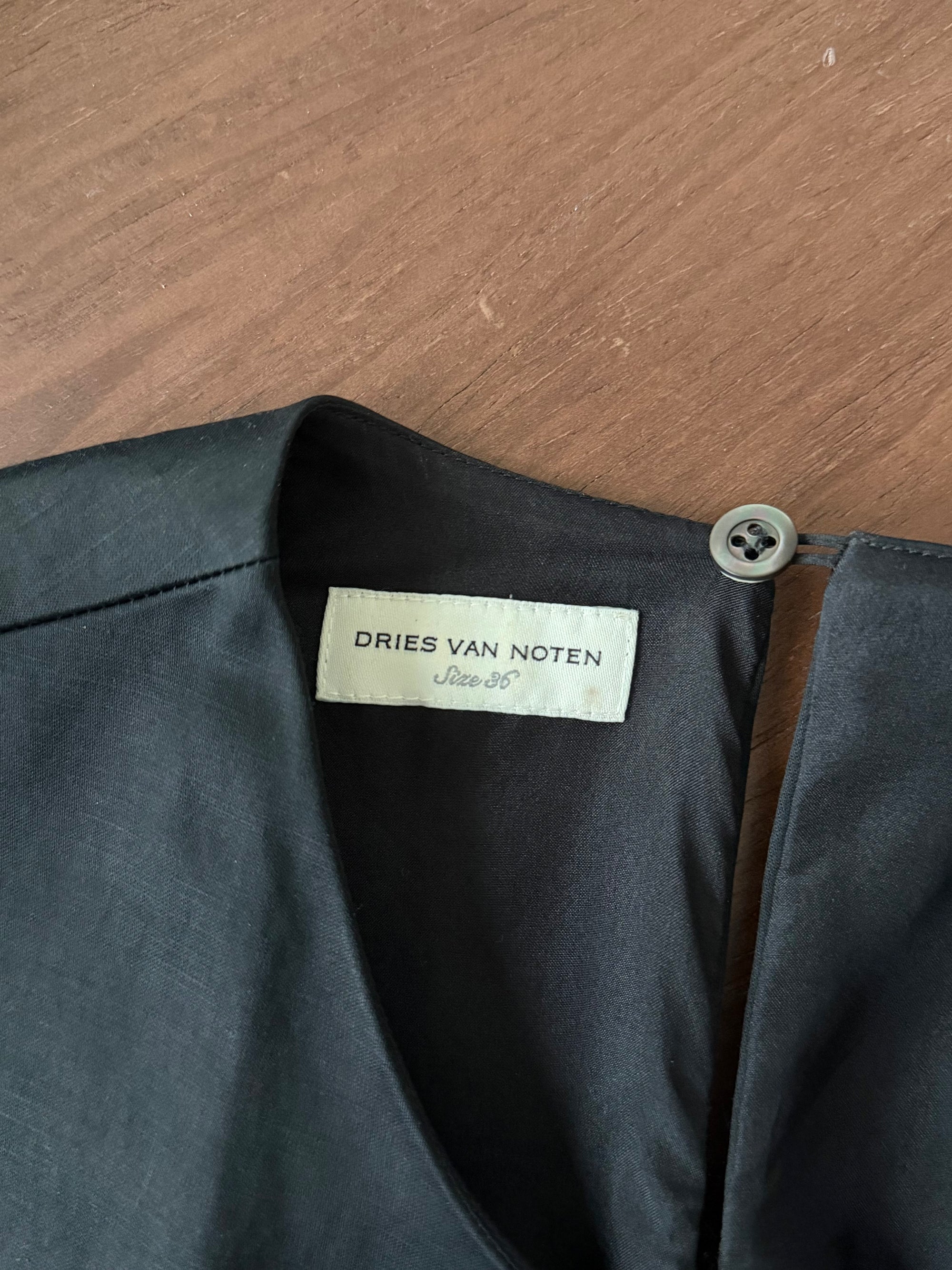 DRIES VAN NOTEN S/S 2001 FRILL ASYMMETRICAL TOP